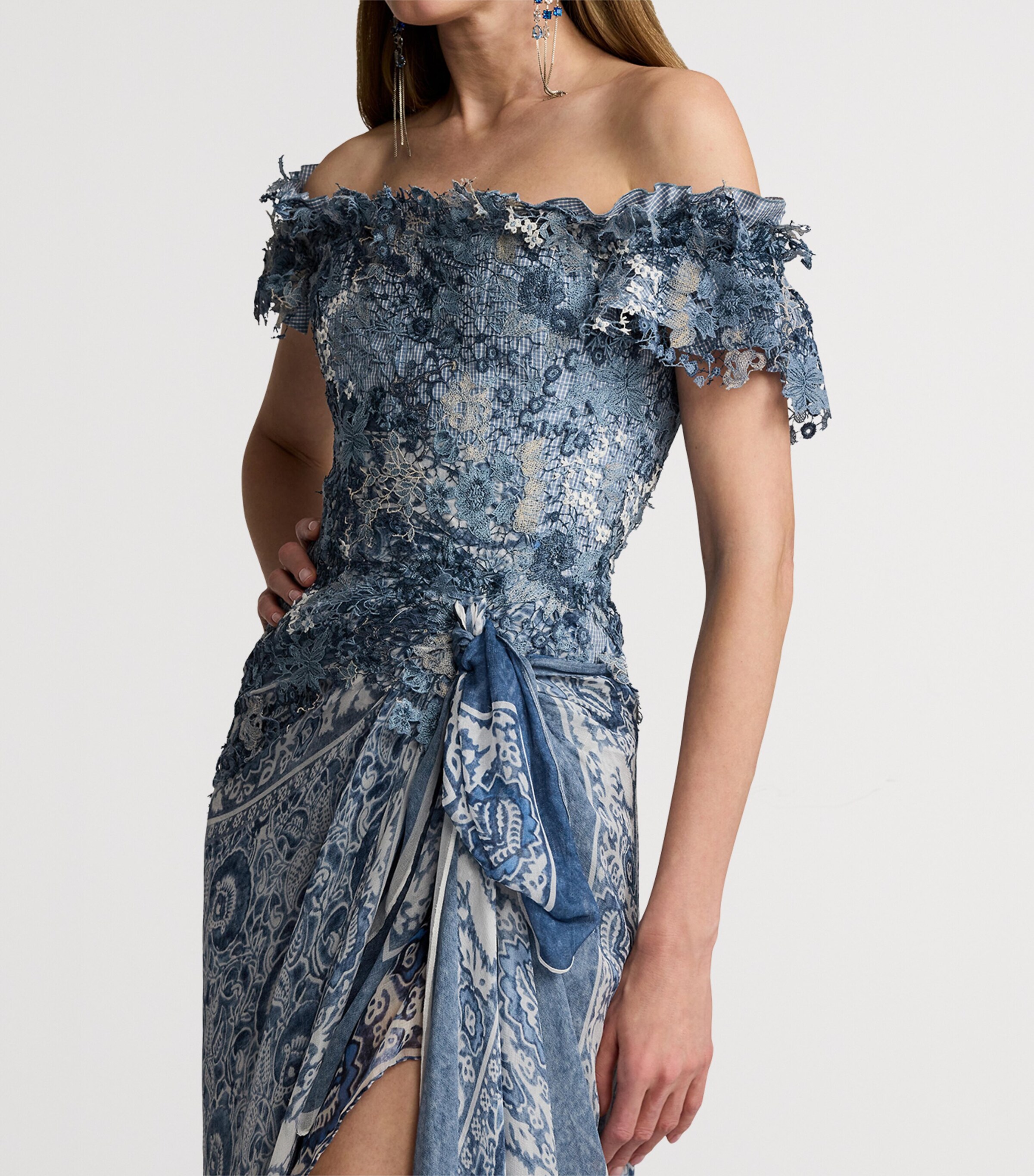 Mulberry Silk Ivanna Dress BLUE MULTI Image 6