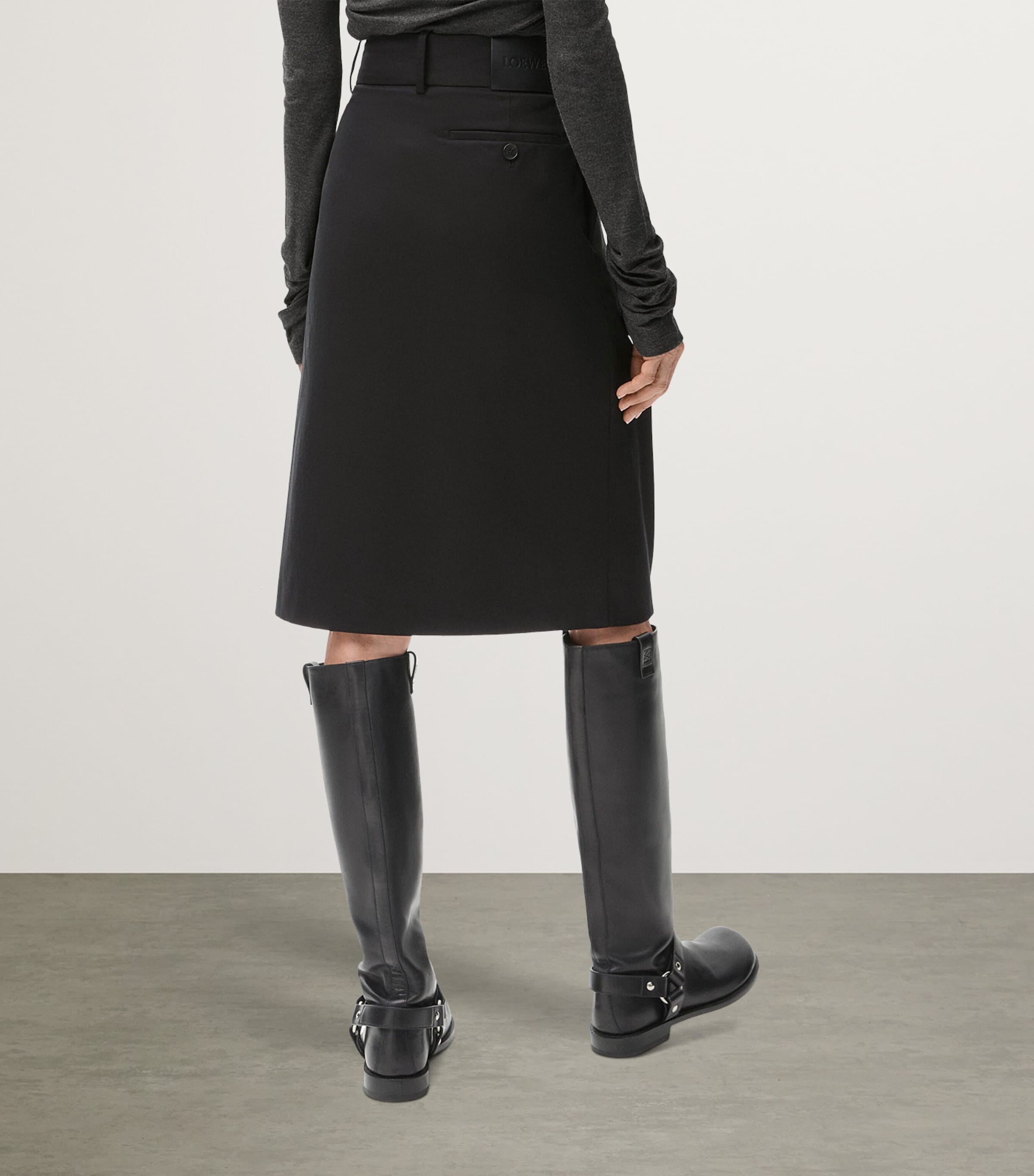 LOEWE Cotton-Silk Gabardine Wrap Skirt | Harrods US