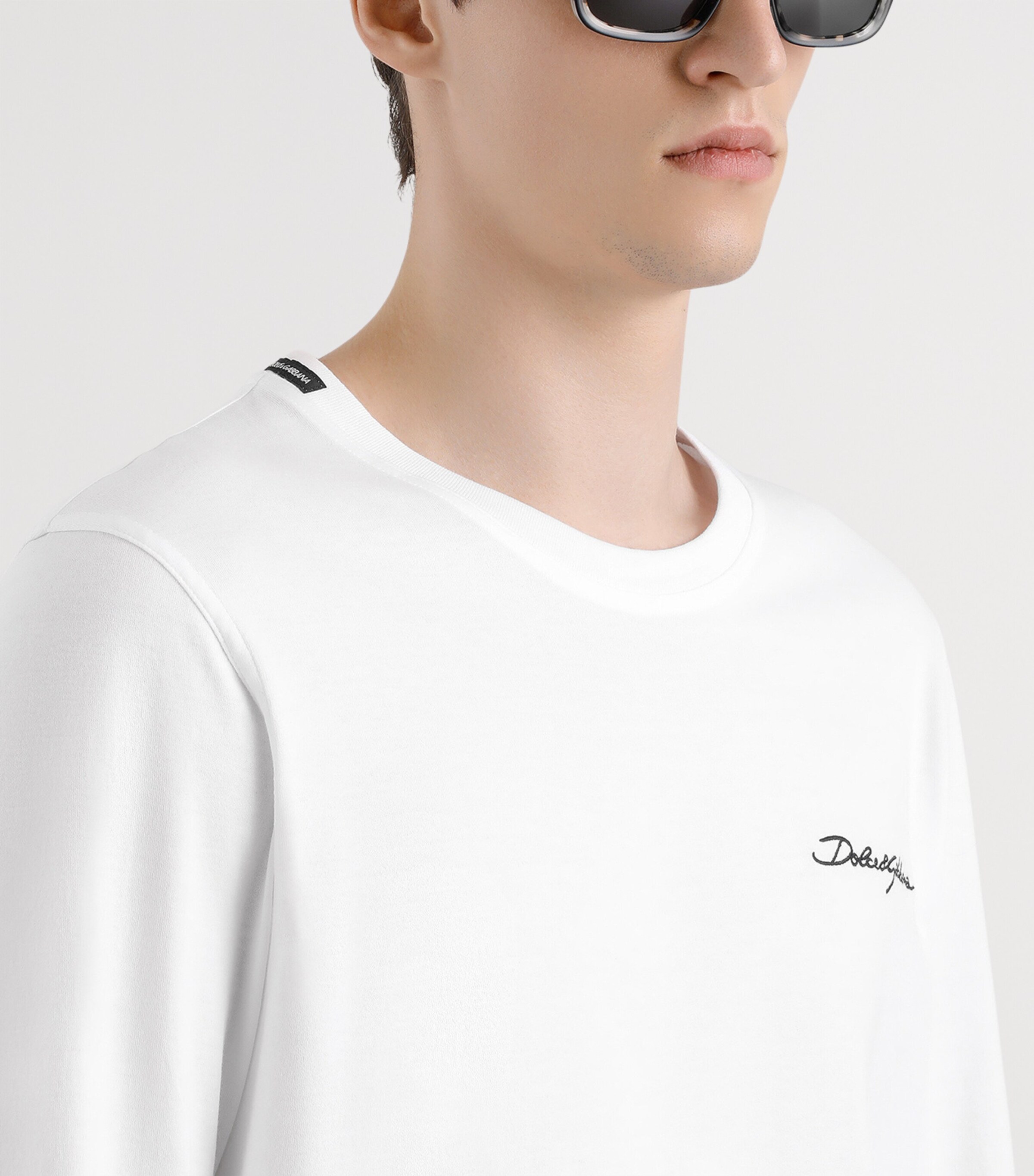 Cotton Long-Sleeve T-Shirt W0800-OPTICAL WHITE Image 5