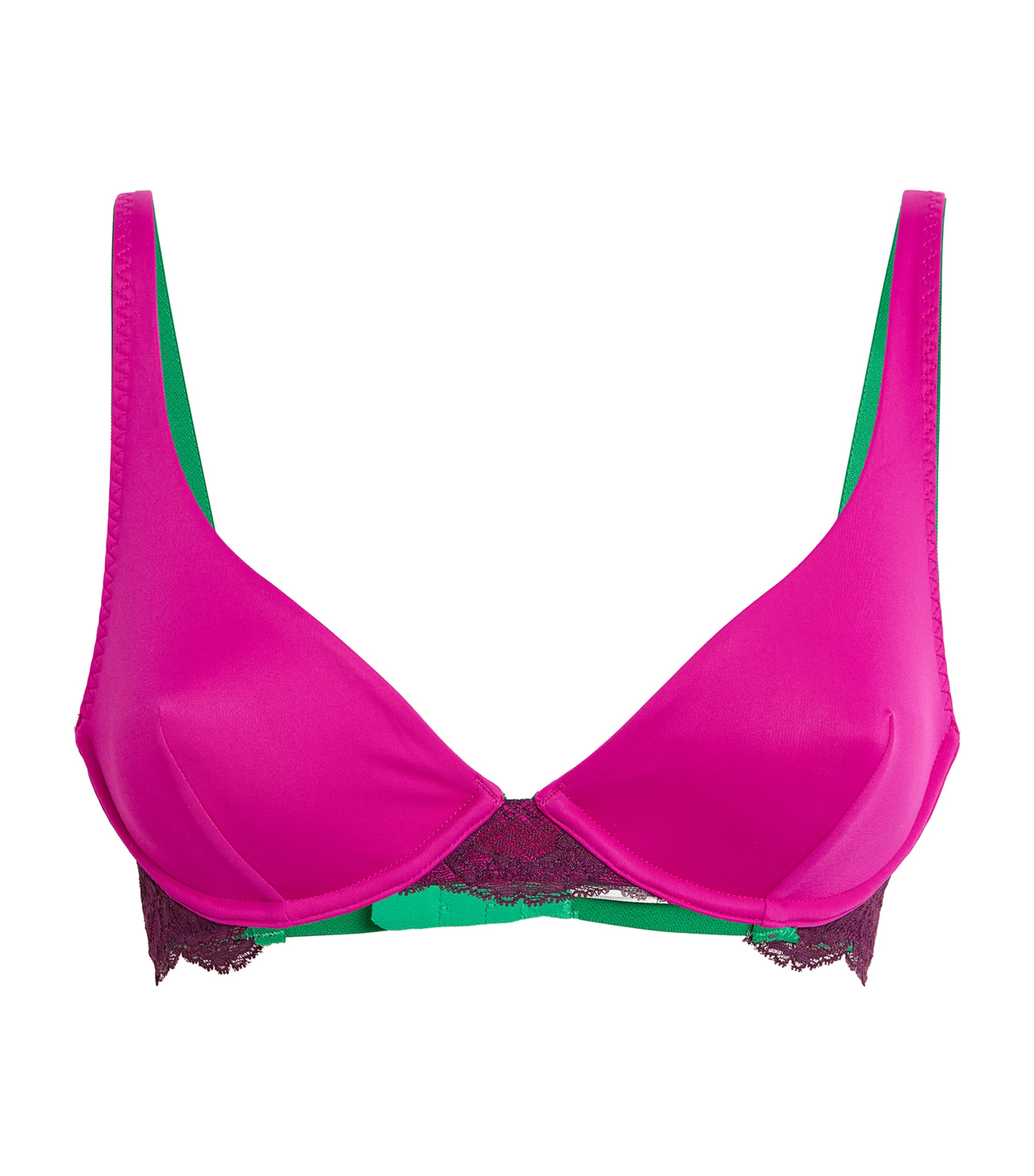 Dora Larsen Lace-trim Underwired Matilda Bra In Pink