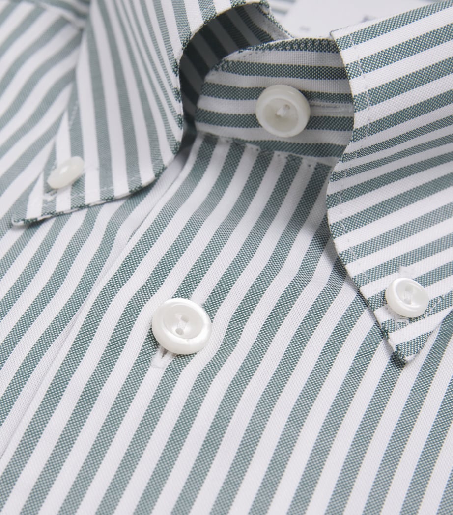 Cotton Stripe Signature Oxford Shirt MID GREEN Image 5