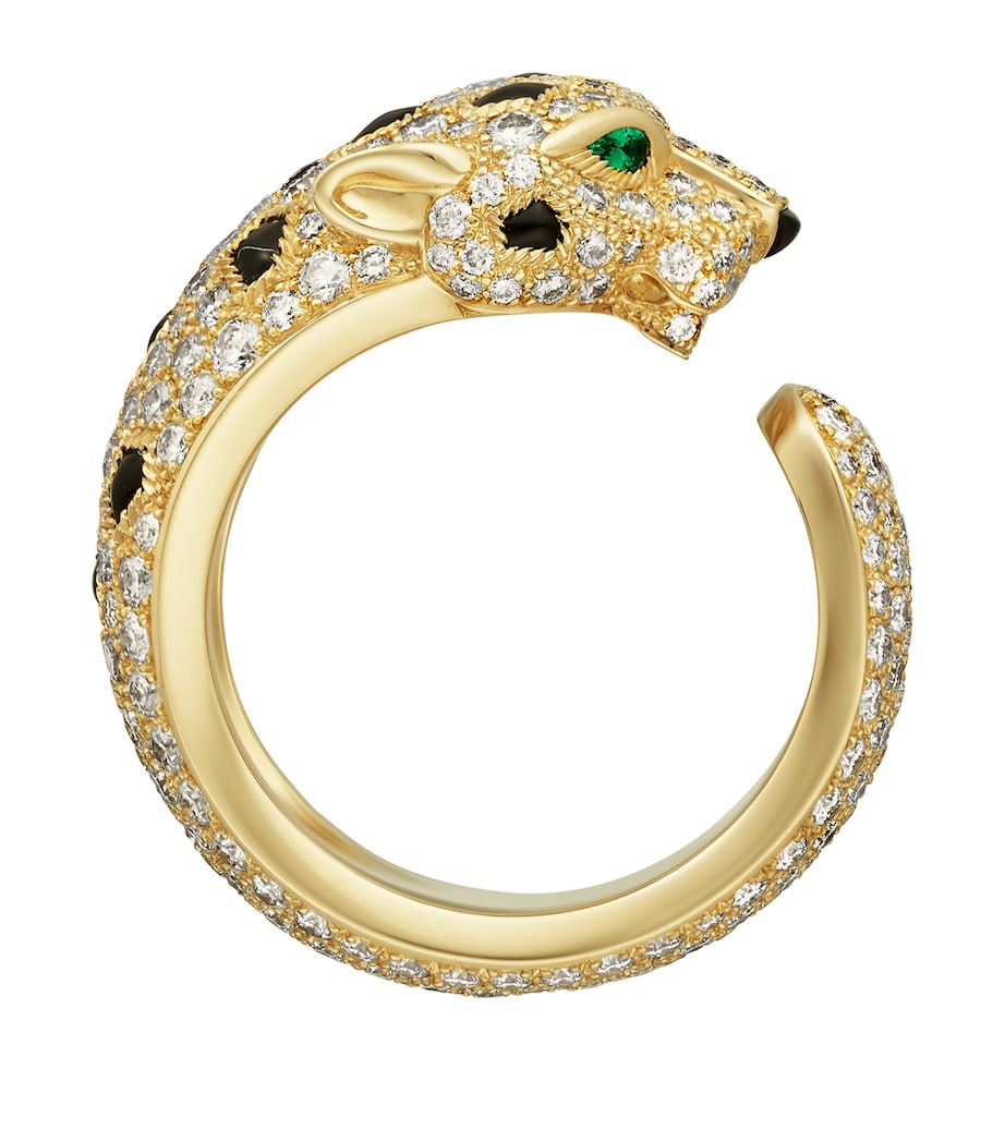 Yellow Gold, Diamond and Emerald Panthère de Cartier Ring YELLOW GOLD Image 5