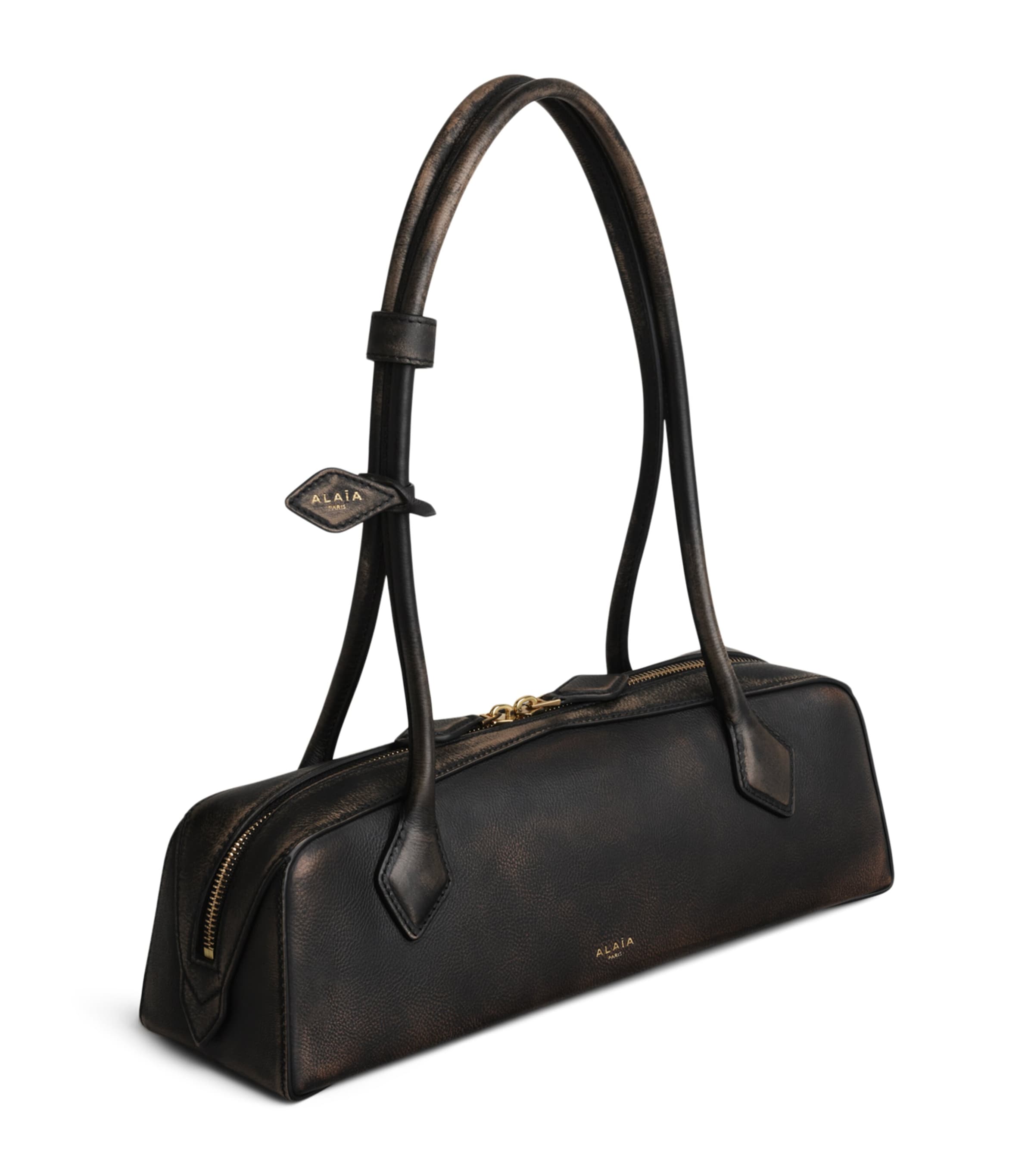 Alaïa Medium Leather Le Teckel Shoulder Bag Noir/argent Image 3