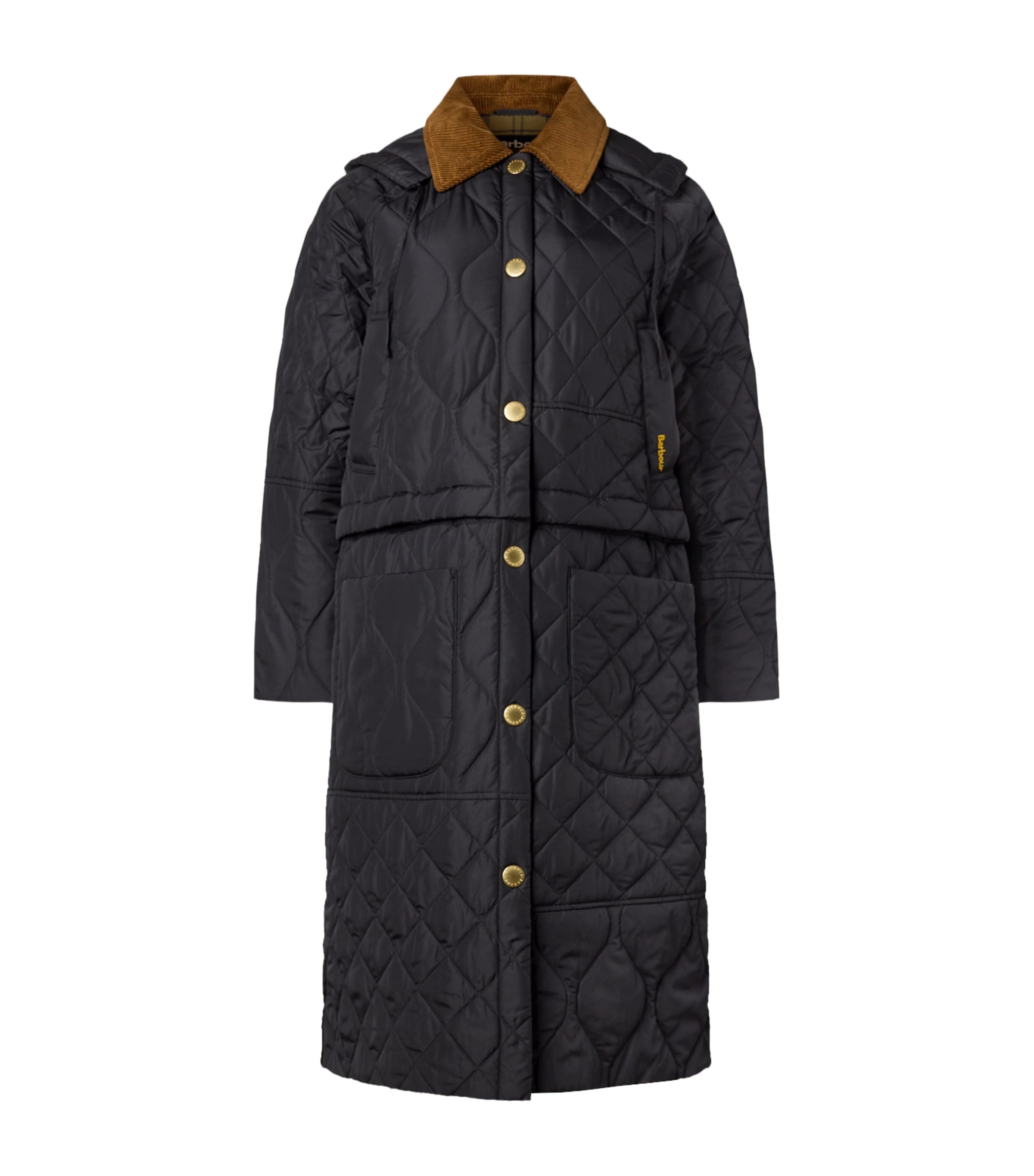 Barbour Quilted Lilian Coat In Black