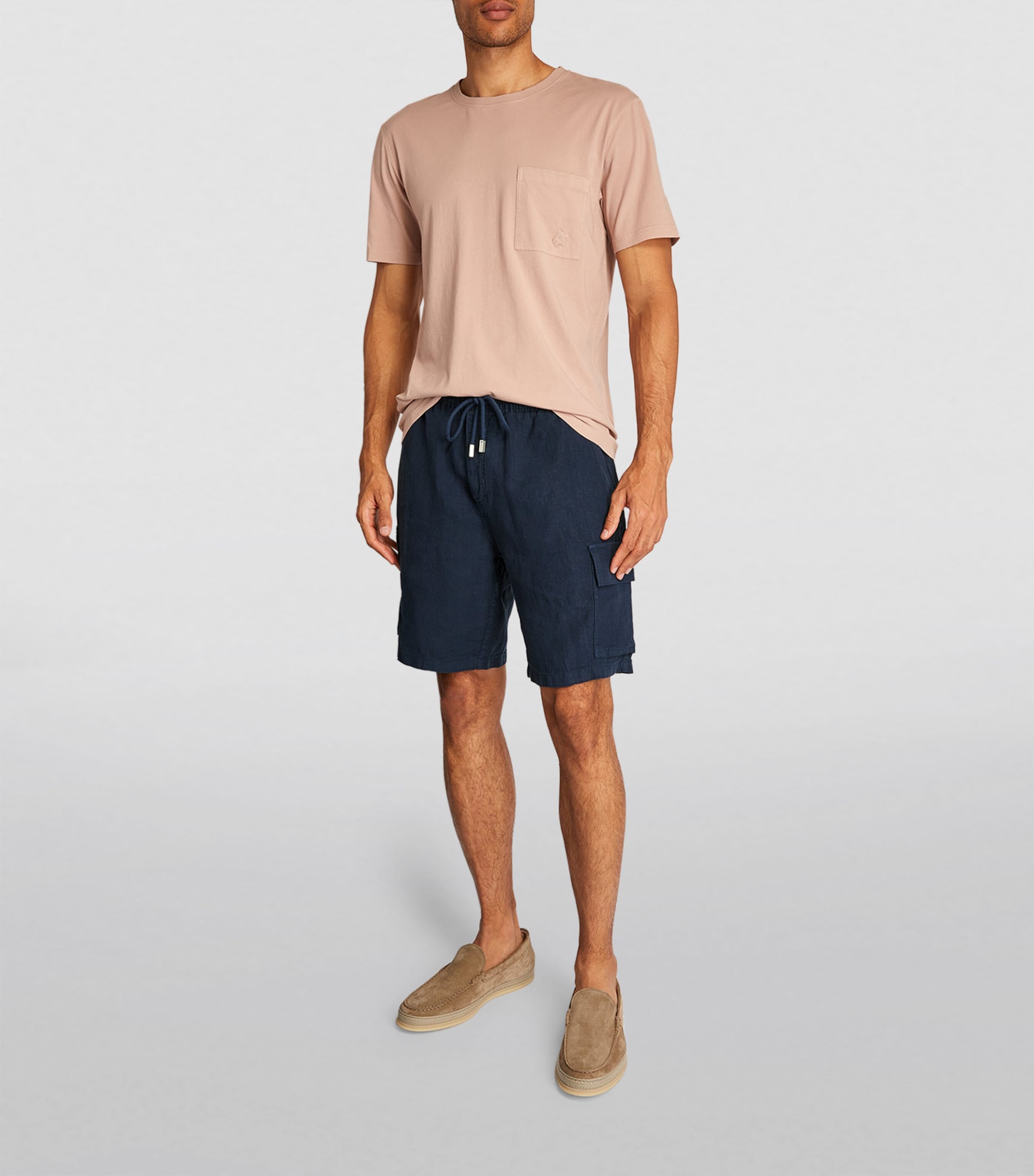 Linen Baie Shorts 390 BLUE MARINE Image 3
