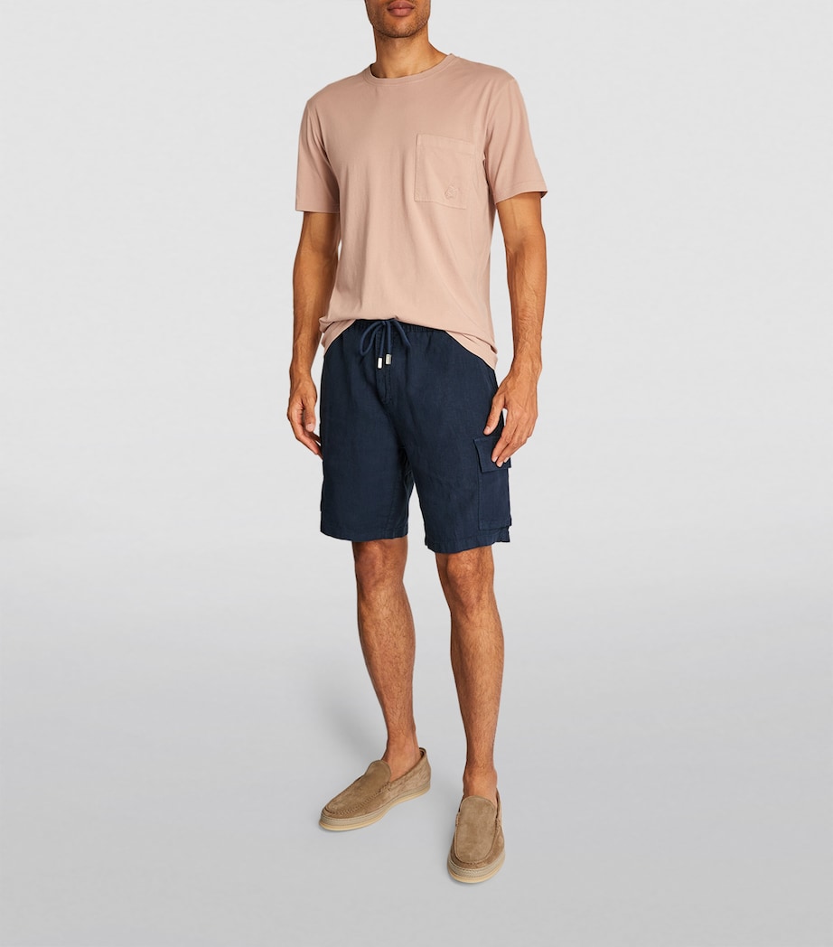 Linen Baie Shorts 390 BLUE MARINE Image 3