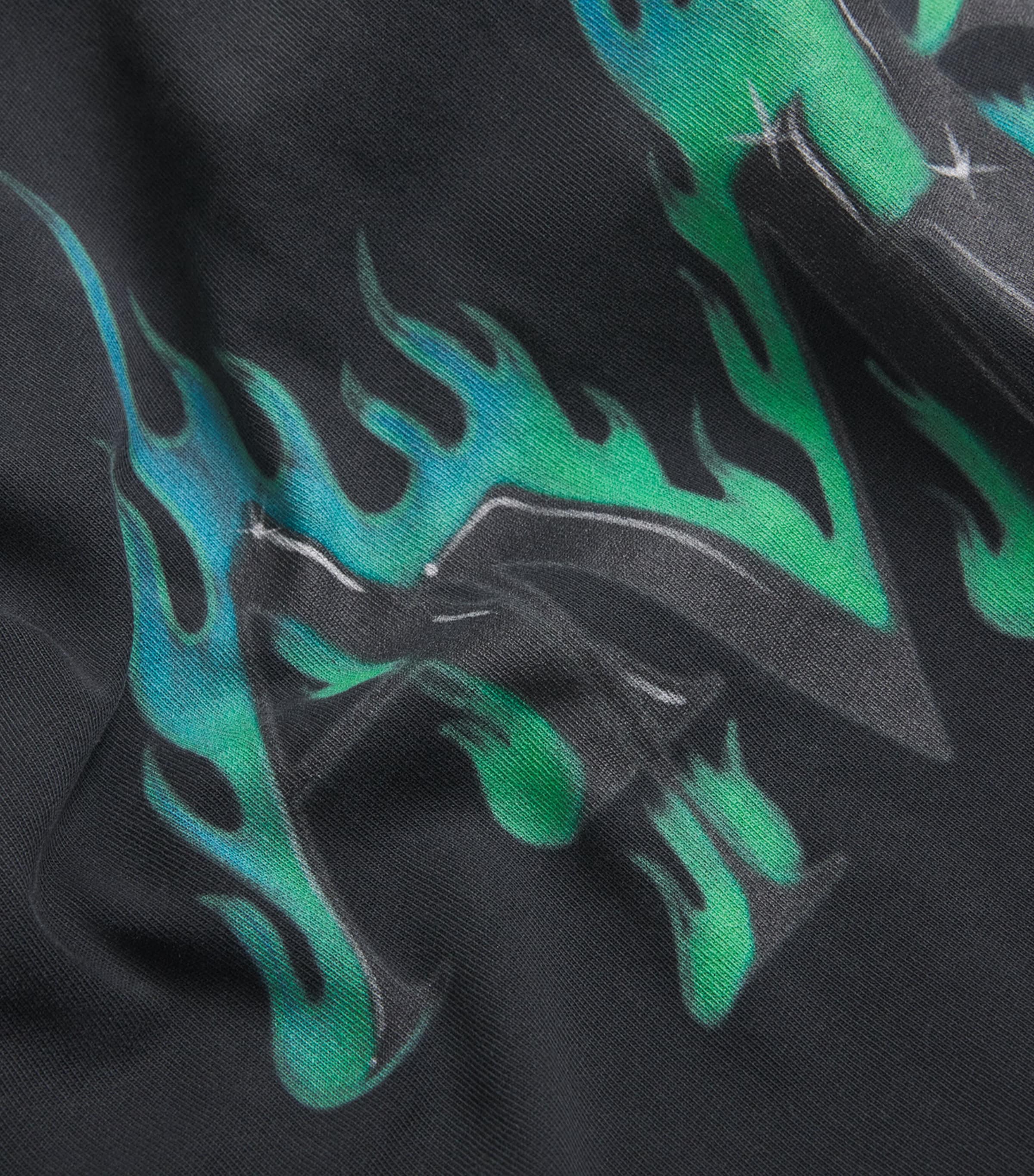 Cotton Flame Logo T-Shirt BLACK Image 5