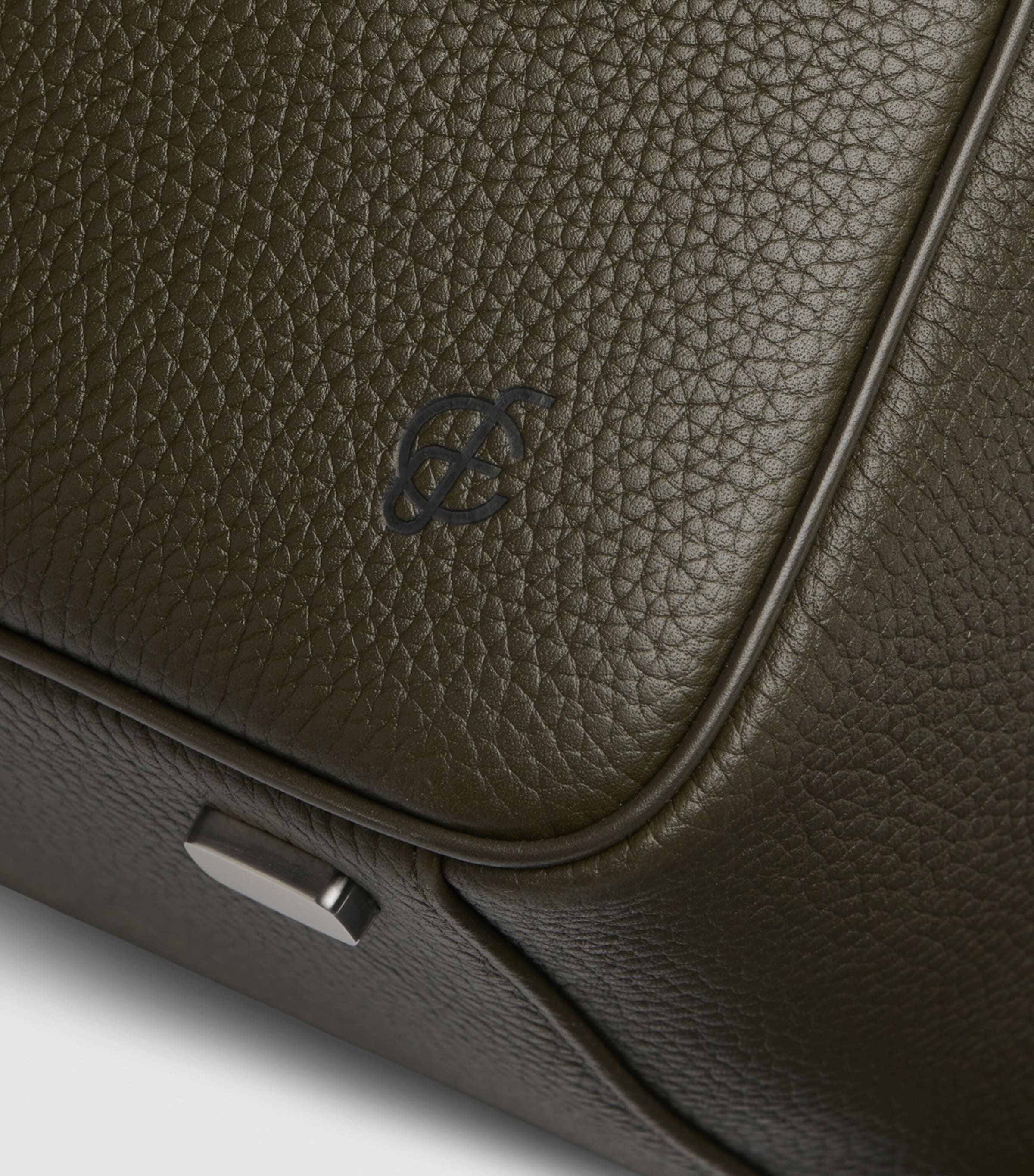 Leather Granville Duffle Bag OLIVE Image 6