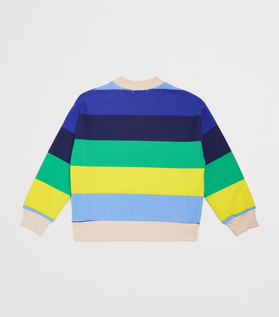 Cotton Stripe Sweatshirt (2-6 Years) BLUE Image 2