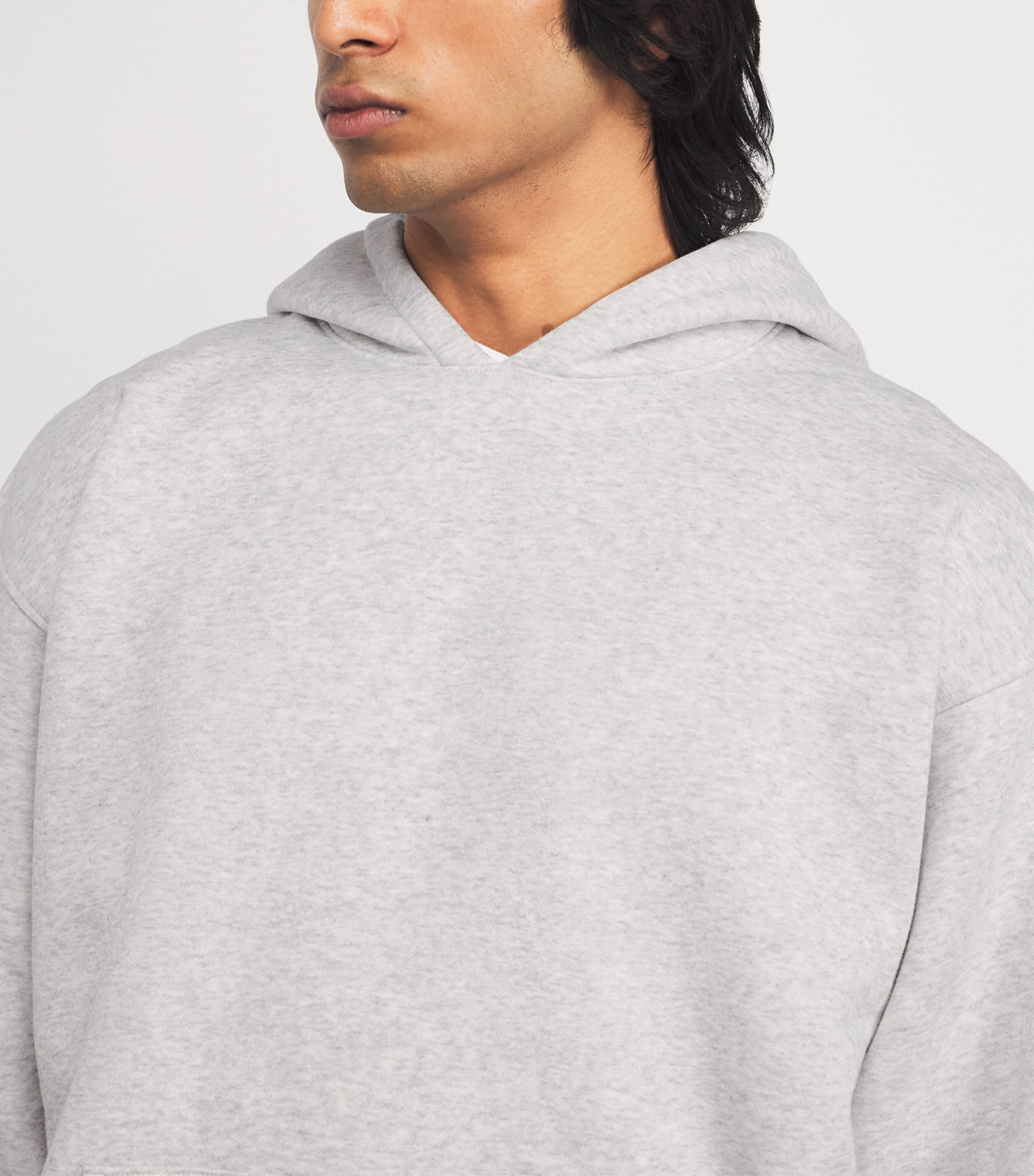 Fleece Lounge Relaxed Hoodie LIGHT HEATHER GREY Image 6