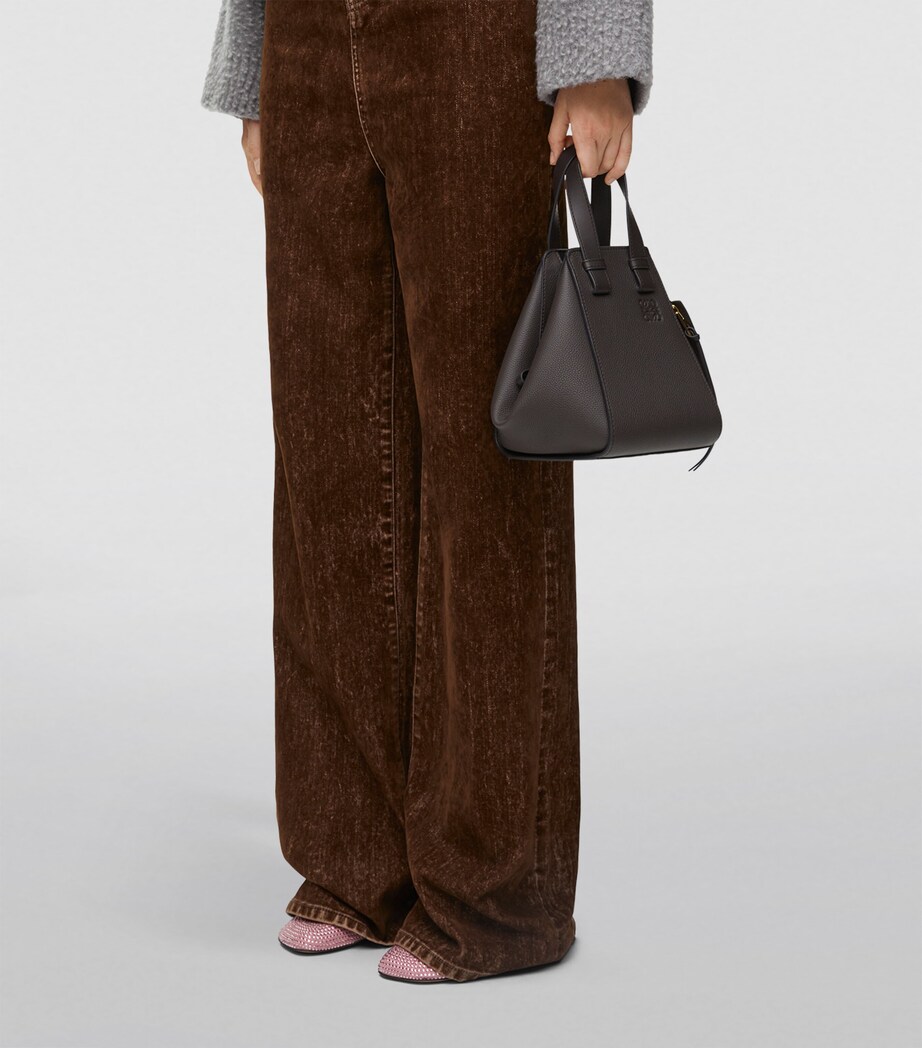 LOEWE Leather Hammock Top-Handle Bag Dark Grey Image 8