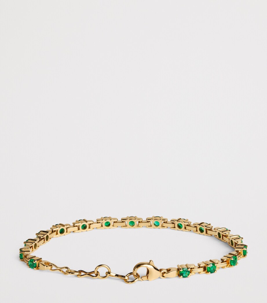 Large Yellow Gold and Emerald Pirouette Bracelet YELLOW GOLD Image 3