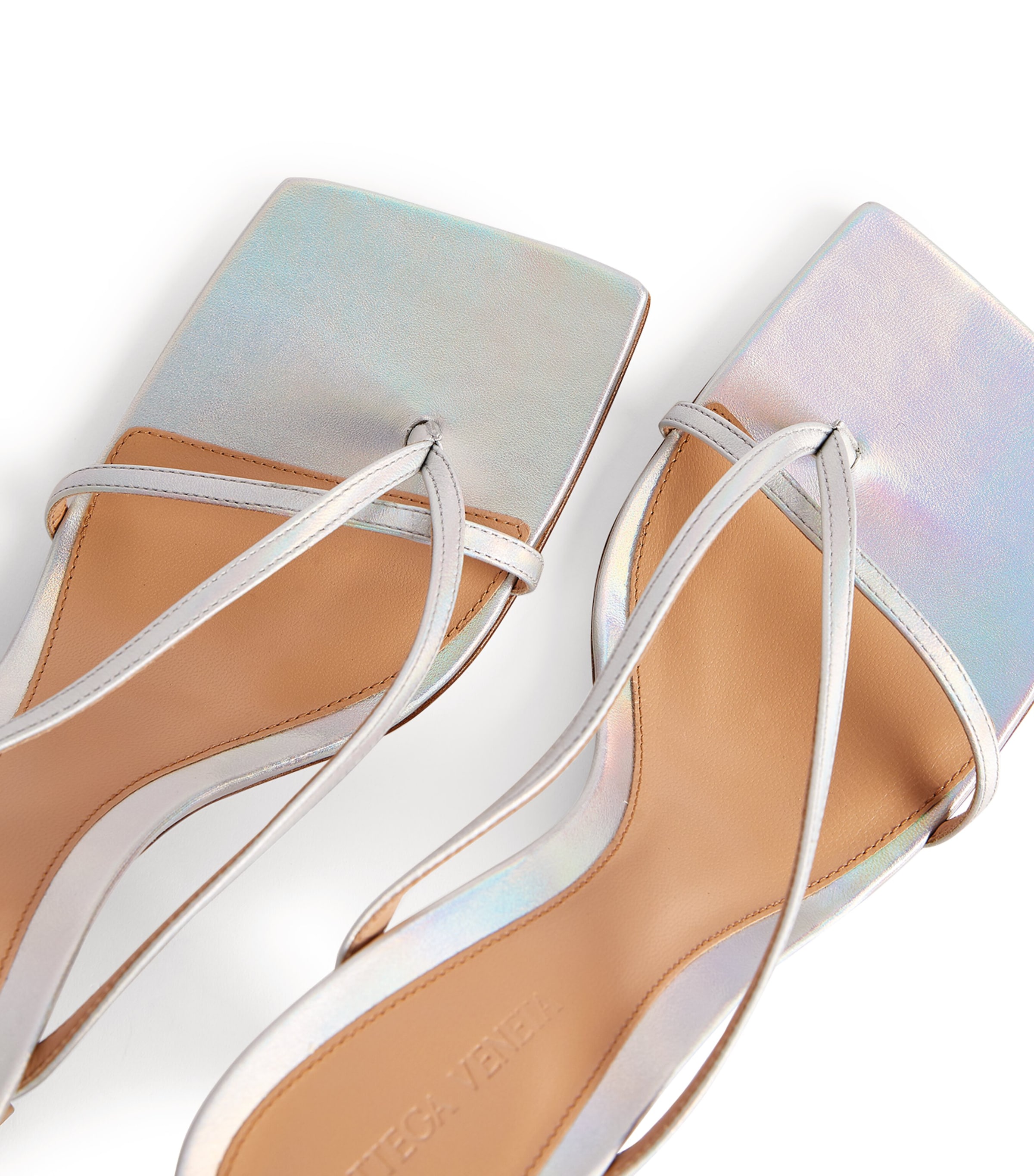 Metallic Stretch Sandals MOON DROP Image 7