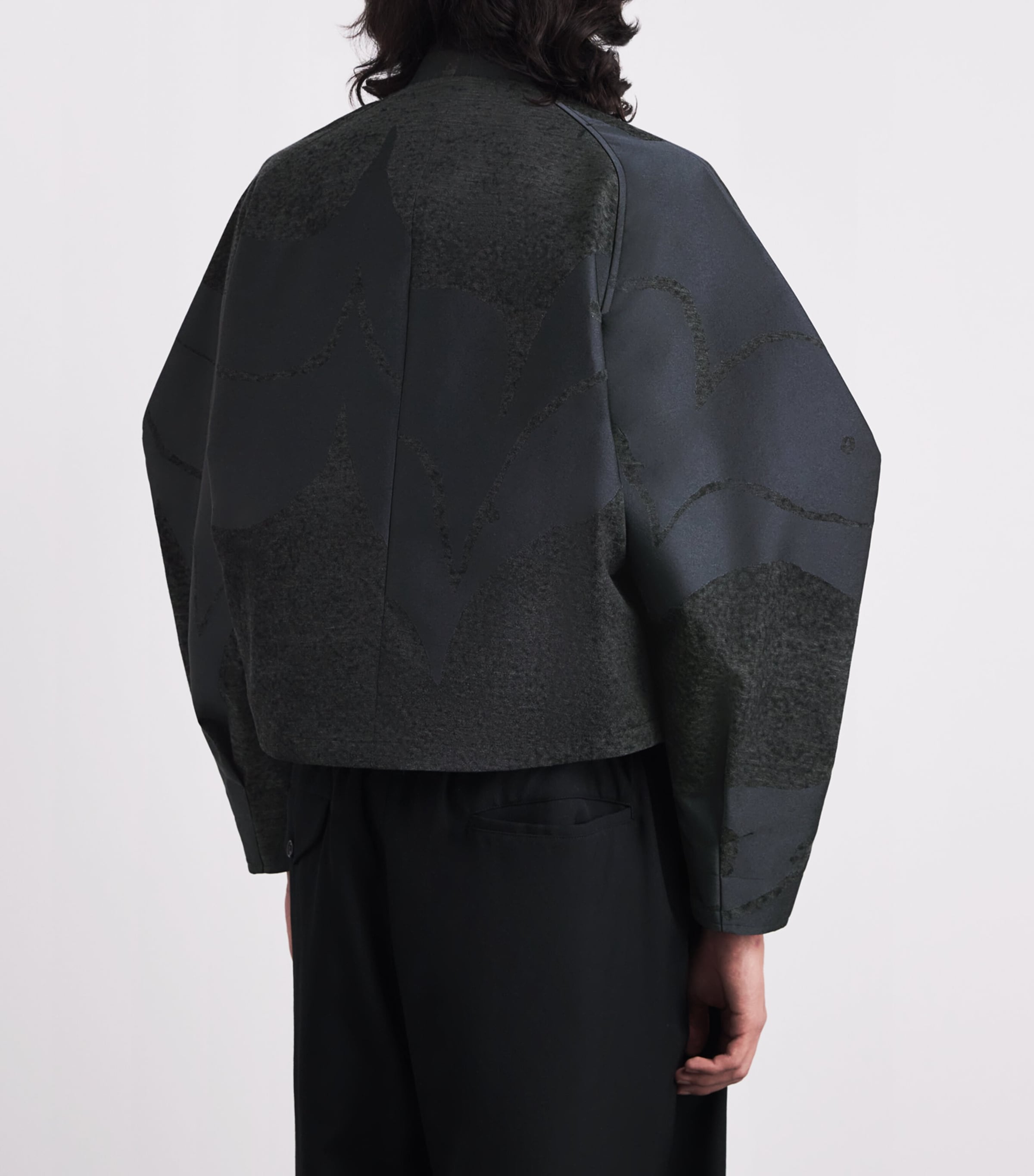 Inlay Bomber Jacket 15-BLACK Image 5
