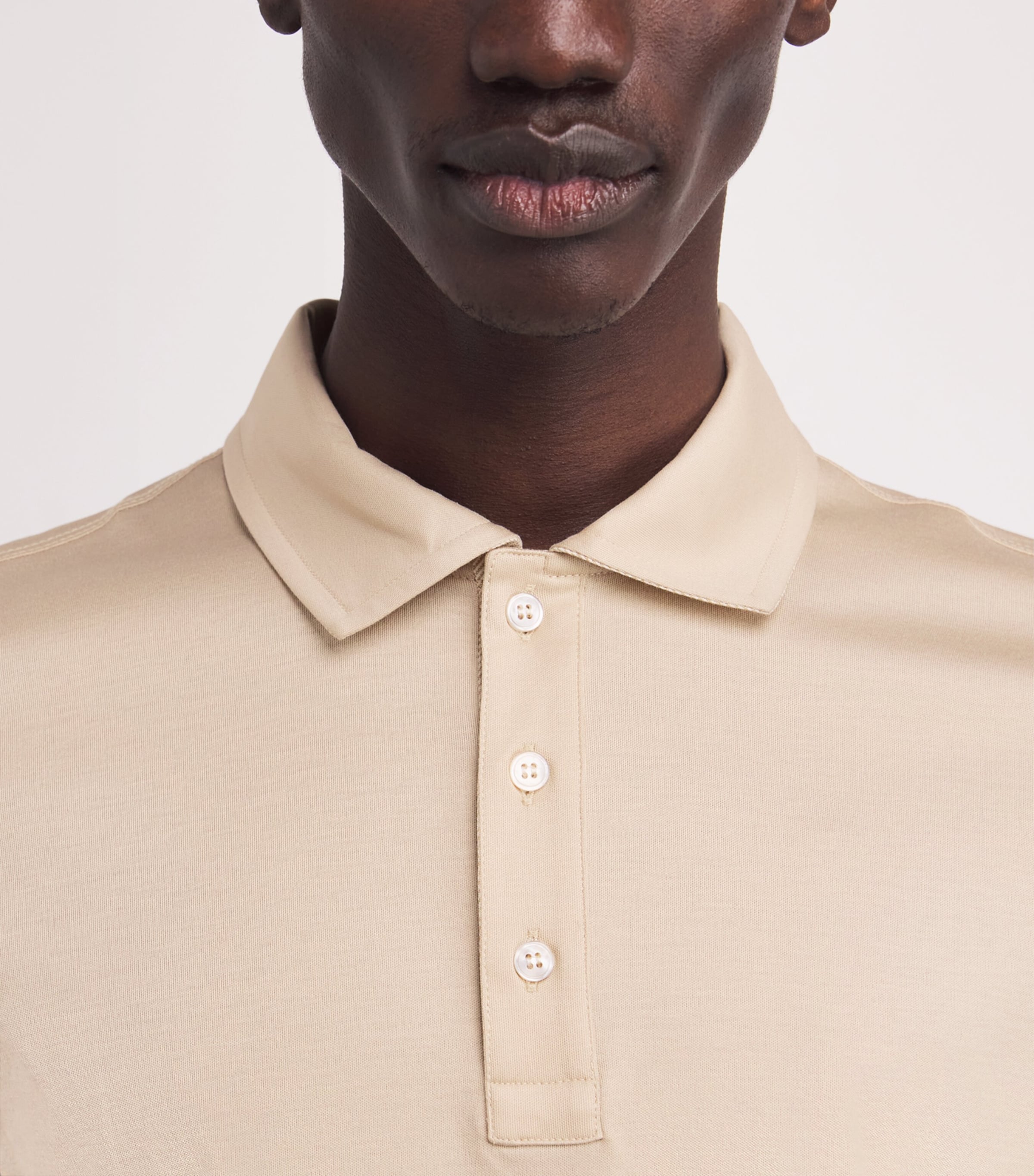 Aqua Touch Cotton Interlock Polo Shirt 348 BEIGE Image 6