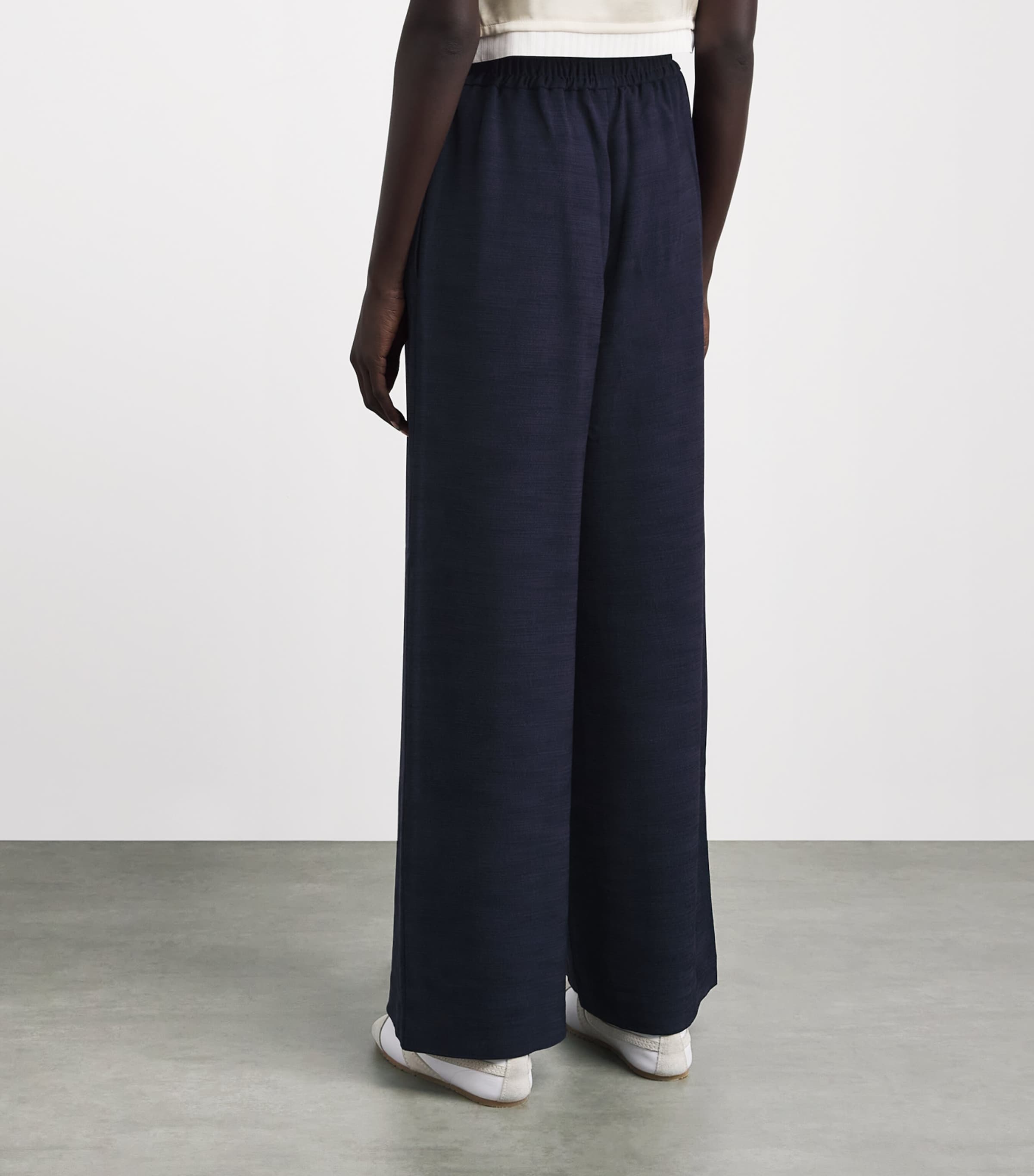 Claudie Pierlot Womens Wide-Leg Trousers Navy Image 5