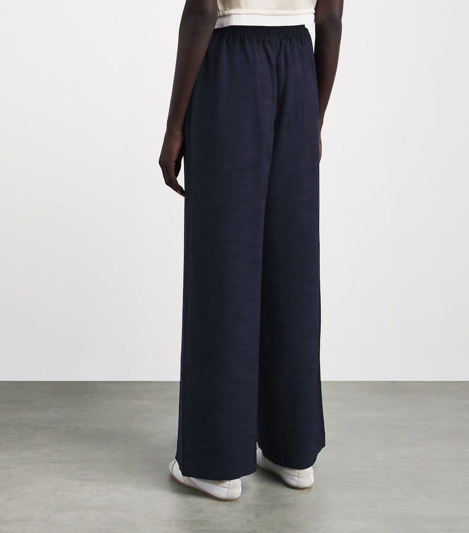 Claudie Pierlot Womens Wide-Leg Trousers Navy Image 5