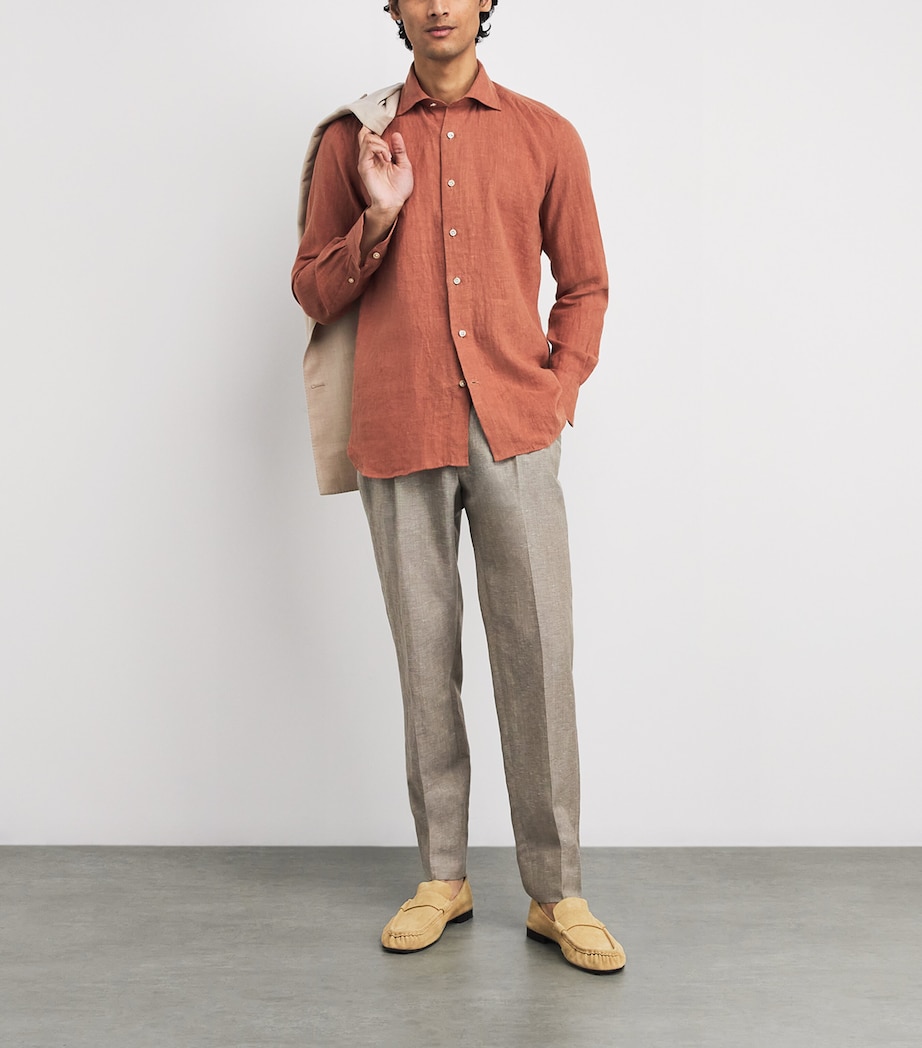 Brushed Linen Shirt TERRACOTA Image 2