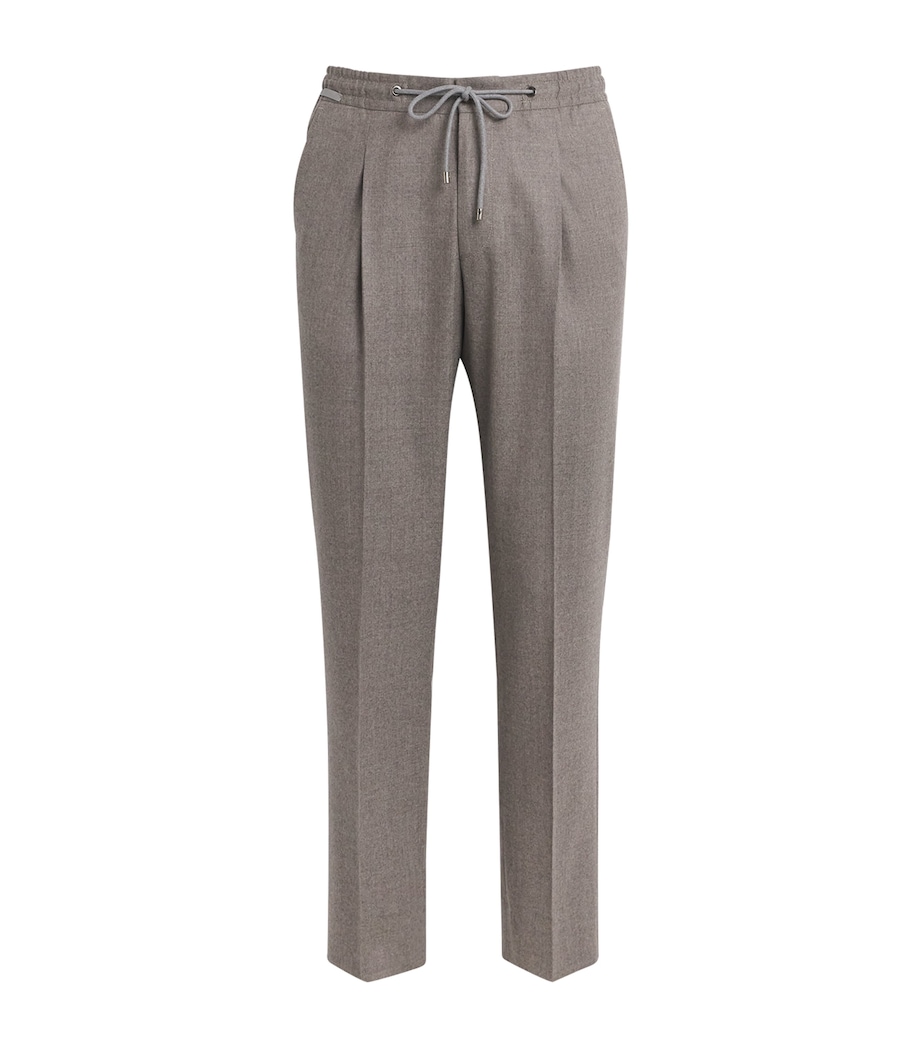Wool-Cashmere Drawstring Trousers 029 NATURAL BEIGE Image 1