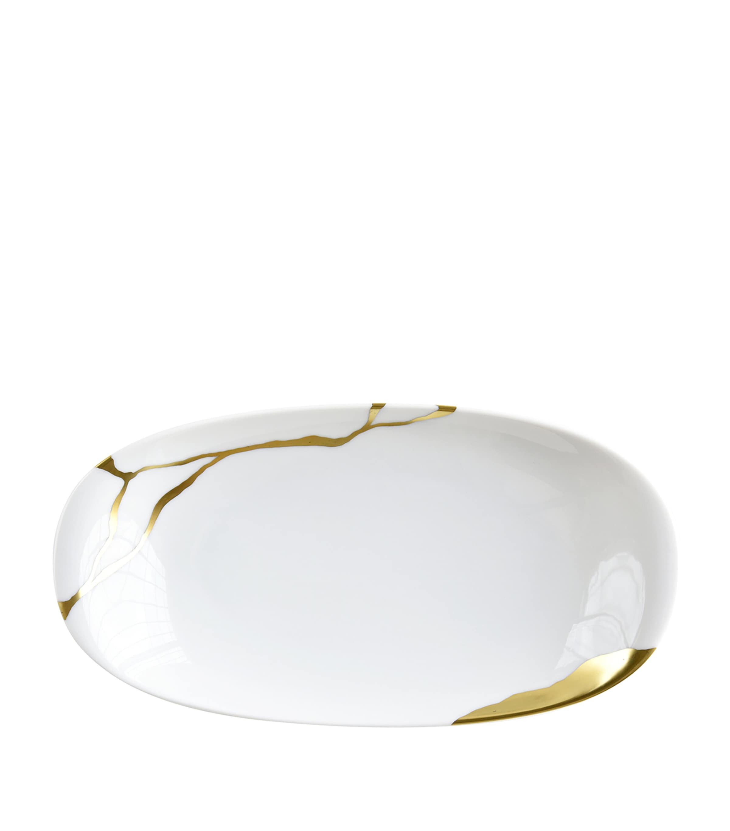 Shop Bernardaud Kintsugi Relish Dish In Gold