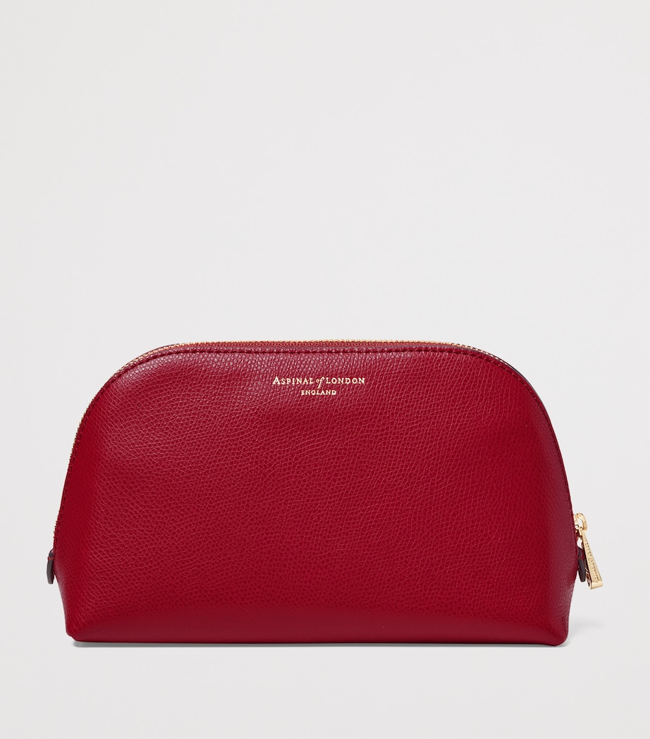 Aspinal Of London Small Grained Leather Cosmetics Case Cherry Image 2