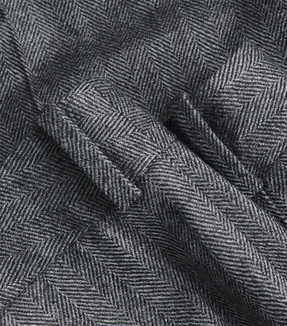 Wool Rampling Trousers GREY HERRINGBONE Image 5