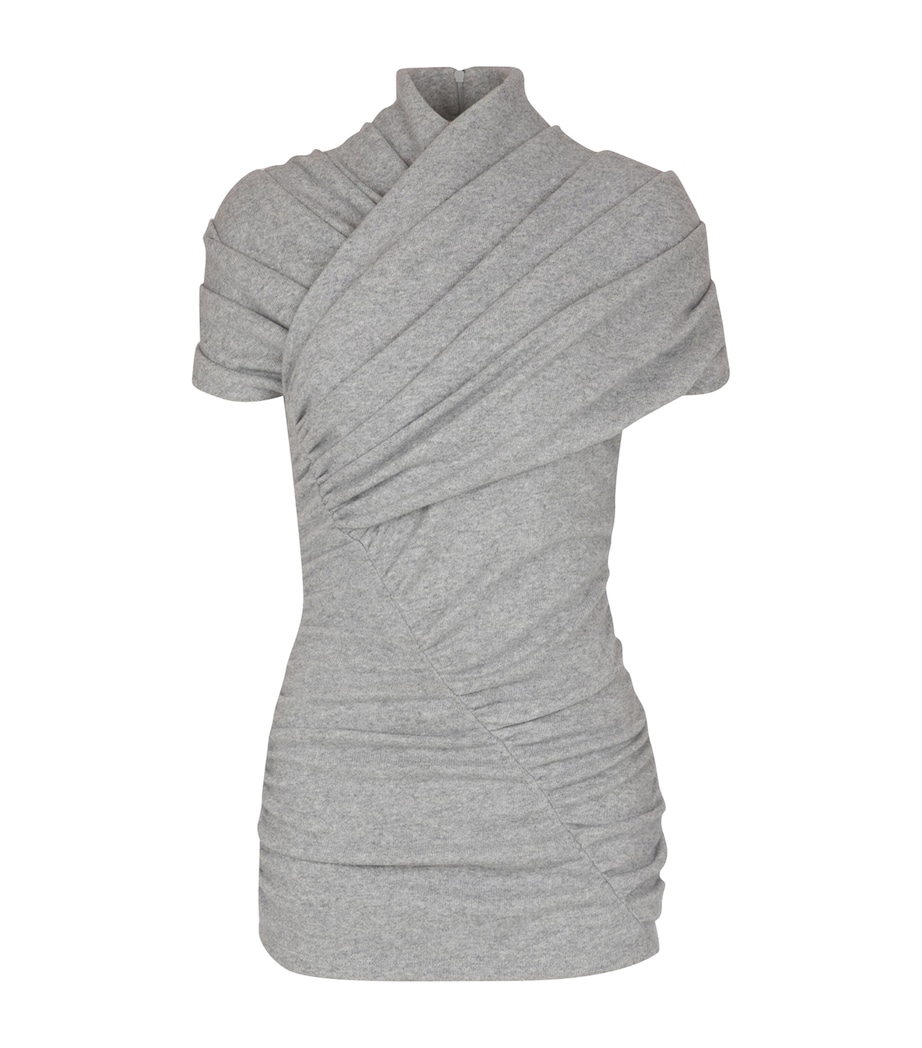 Draped Knit Top 9AD GRIS CHIN ECLAIR Image 1