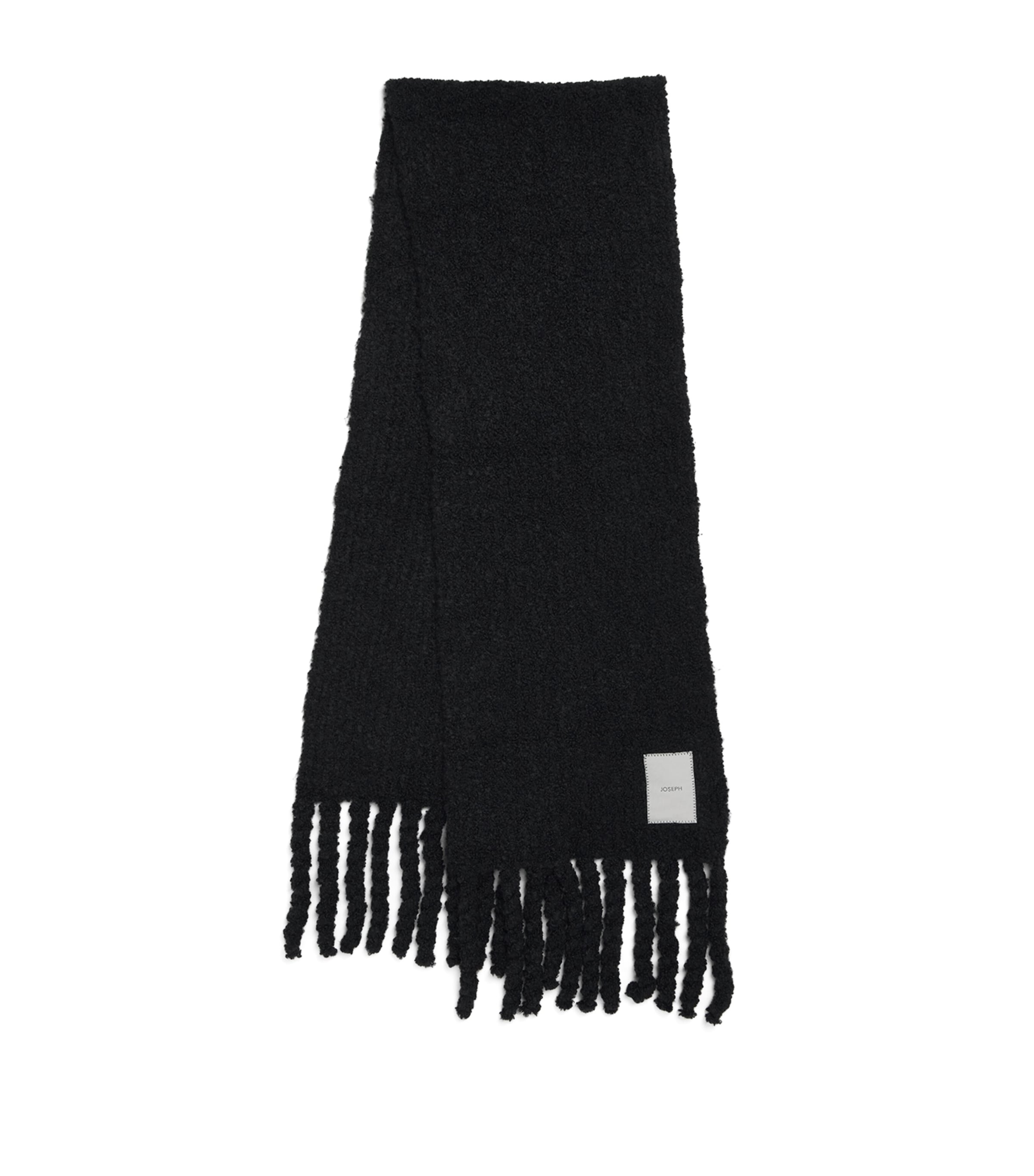 Joseph Bouclé Knit Scarf In Black
