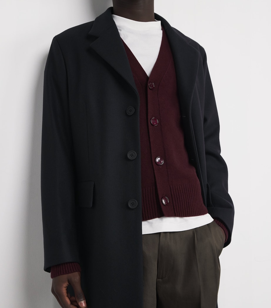 Wool-Blend Apollo Overcoat NAVY BLUE Image 6