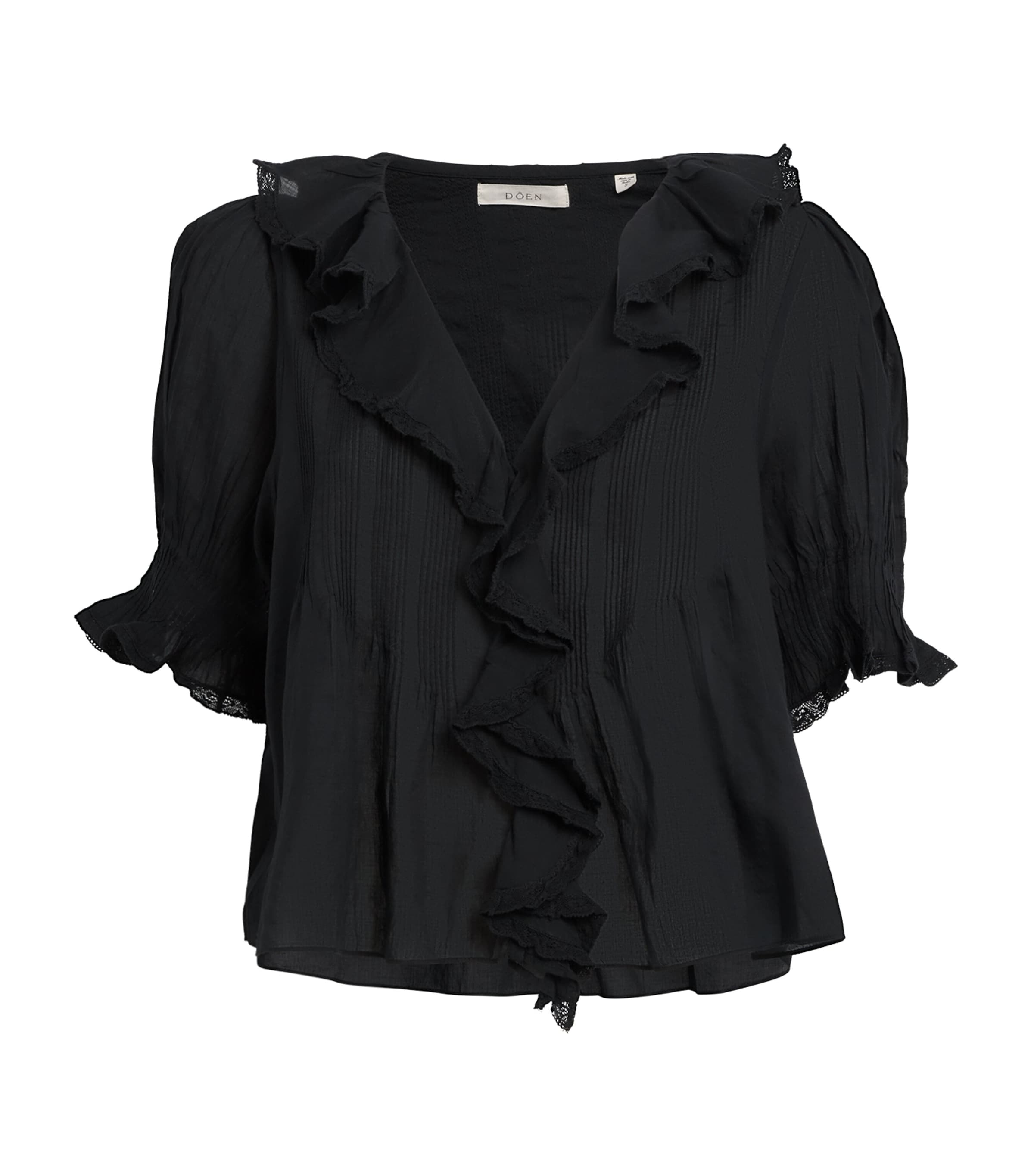 Organic Cotton Henri Blouse BLACK Image 1