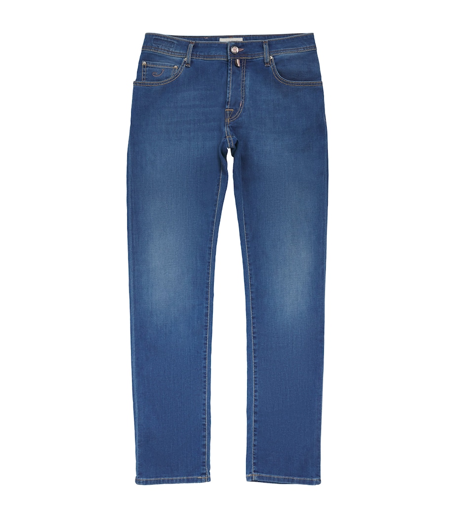 JACOB COHËN Mens Nick Slim Jeans Medium Blue Image 1