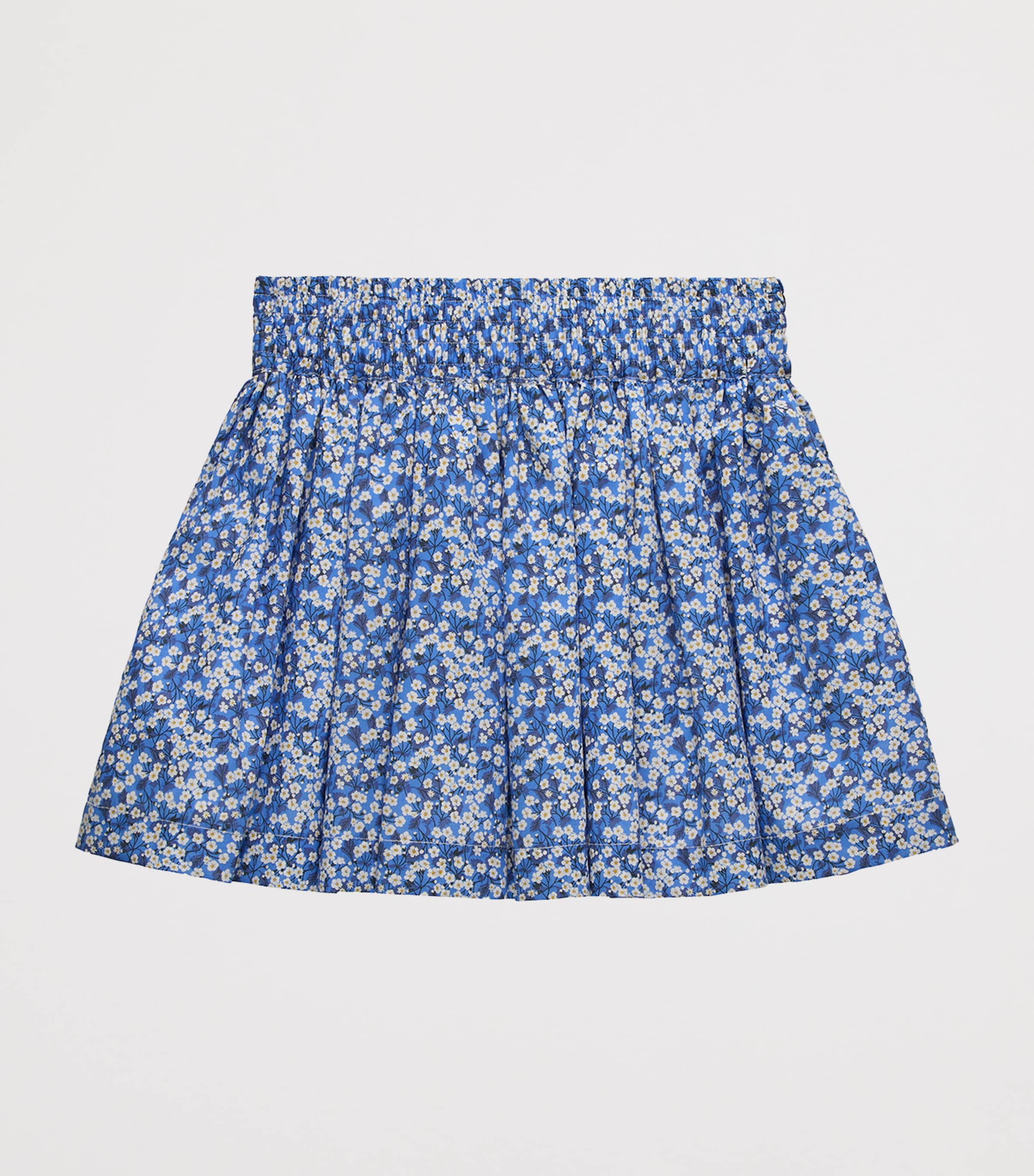 Trotters Cotton Mitsi Floral Skirt (6-11 Years) Blue Image 2