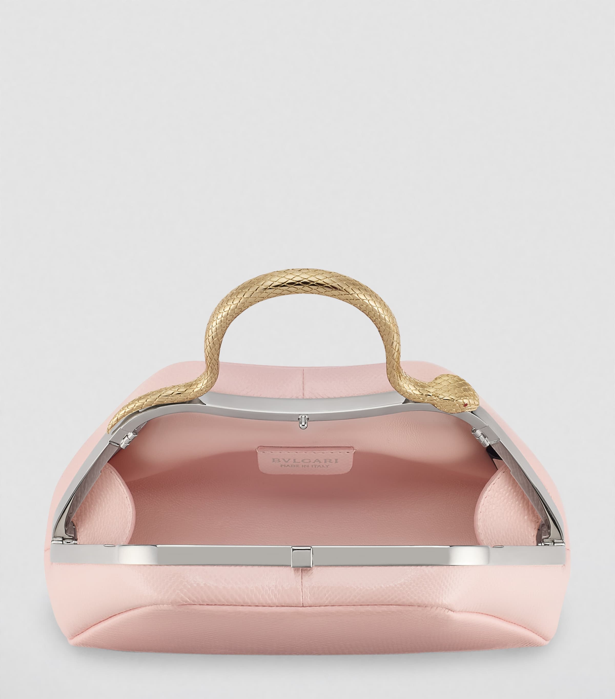 Leather Serpentine Shoulder Bag PINK MEDIUM Image 6