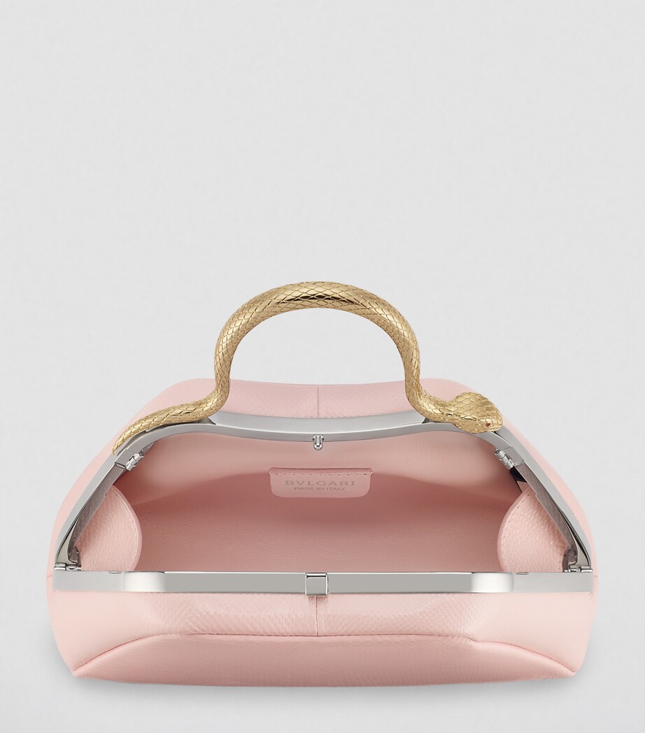 Leather Serpentine Shoulder Bag PINK MEDIUM Image 6