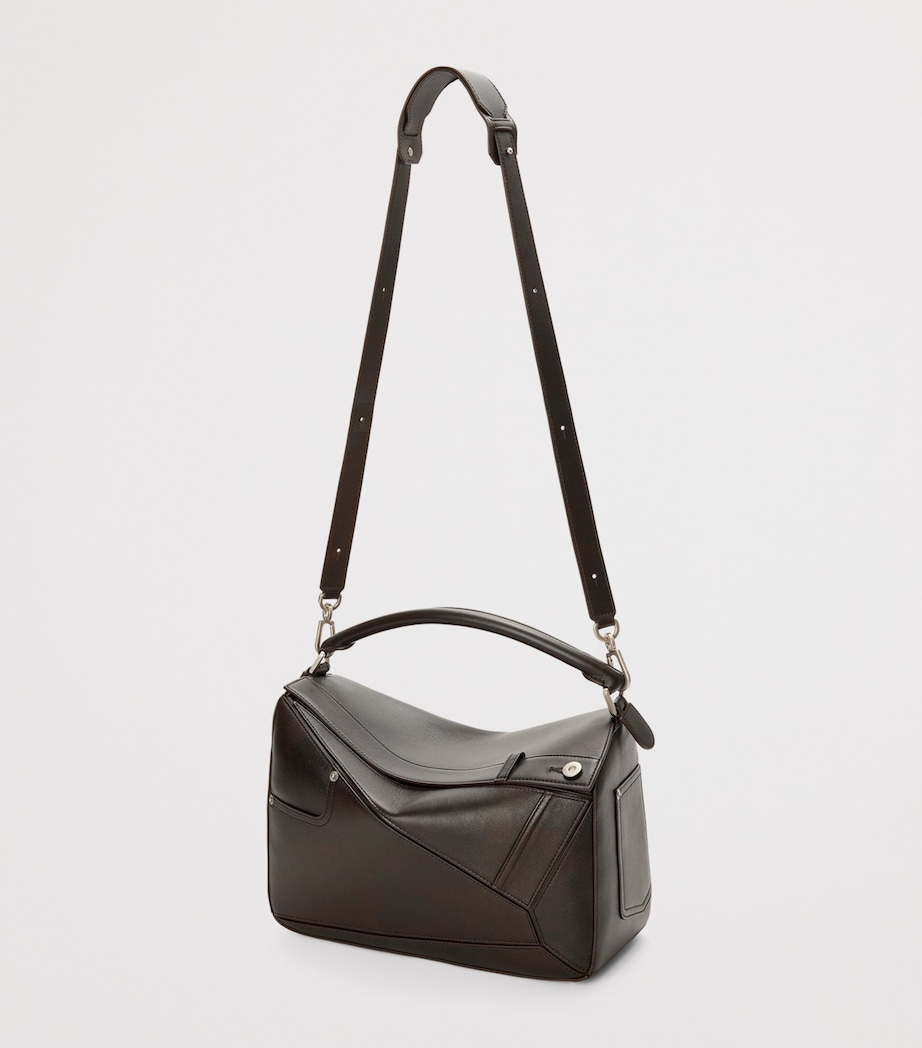 Large Calfskin Puzzle Panta Top-Handle Bag VINTAGE BROWN Image 5