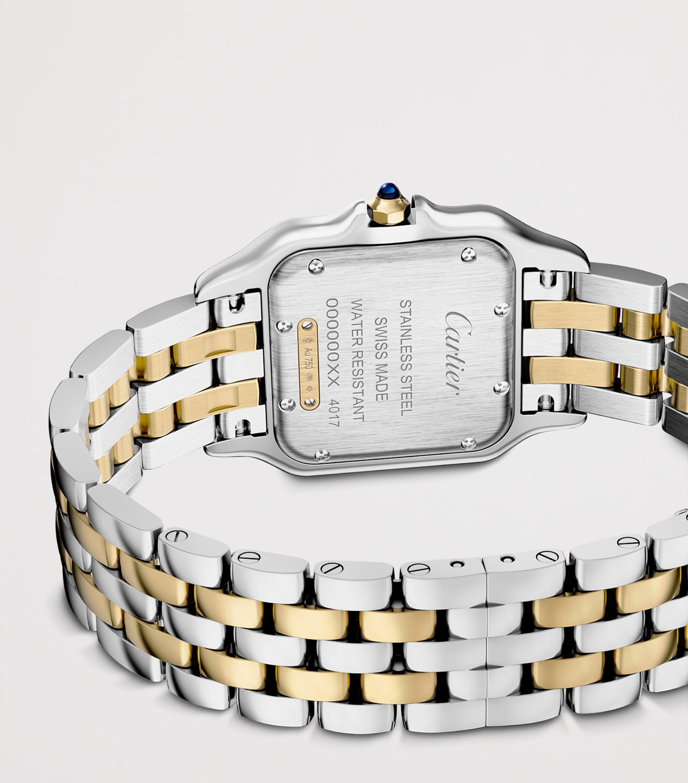 Medium Yellow Gold and Stainless Steel Panthère de Cartier Watch 27mm SILVER Image 5