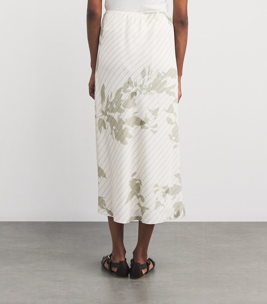 Crepe de Chine Midi Skirt CREAM Image 4