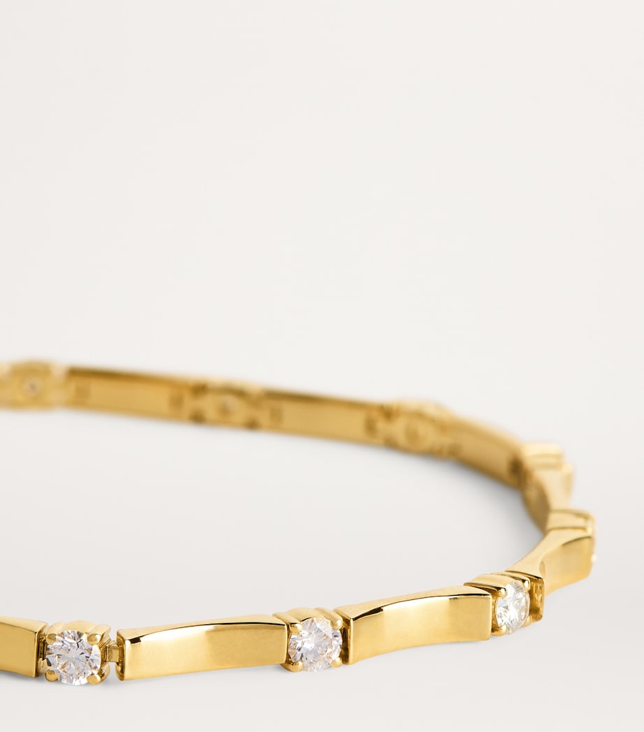 Small Yellow Gold and Diamond Honey Bracelet YELLOW GOLD Image 6