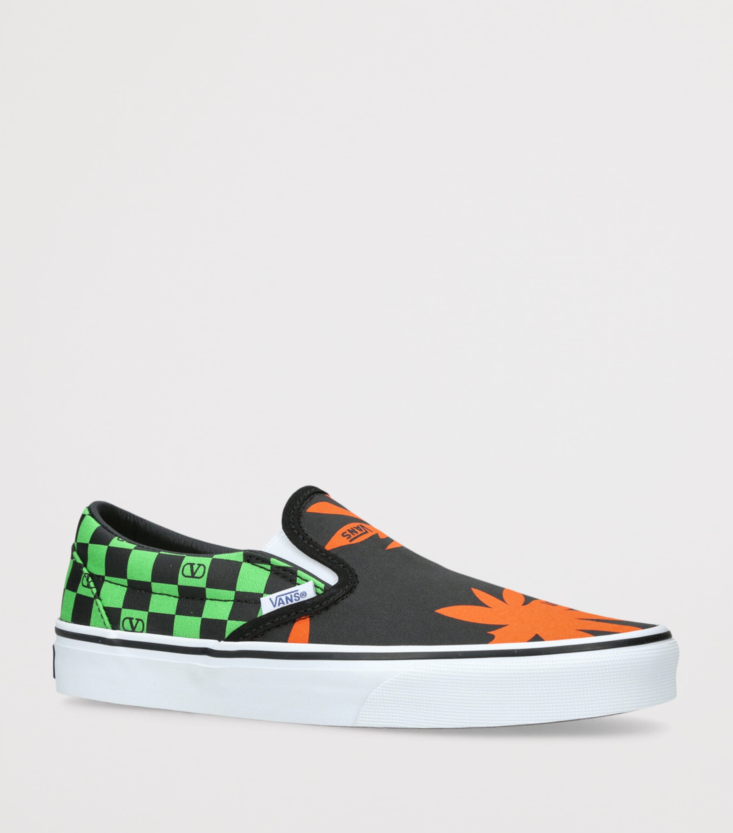 Valentino Garavani x Vans Checkerboard and Palm Leaf Slip-On Sneakers Mult/other Image 3