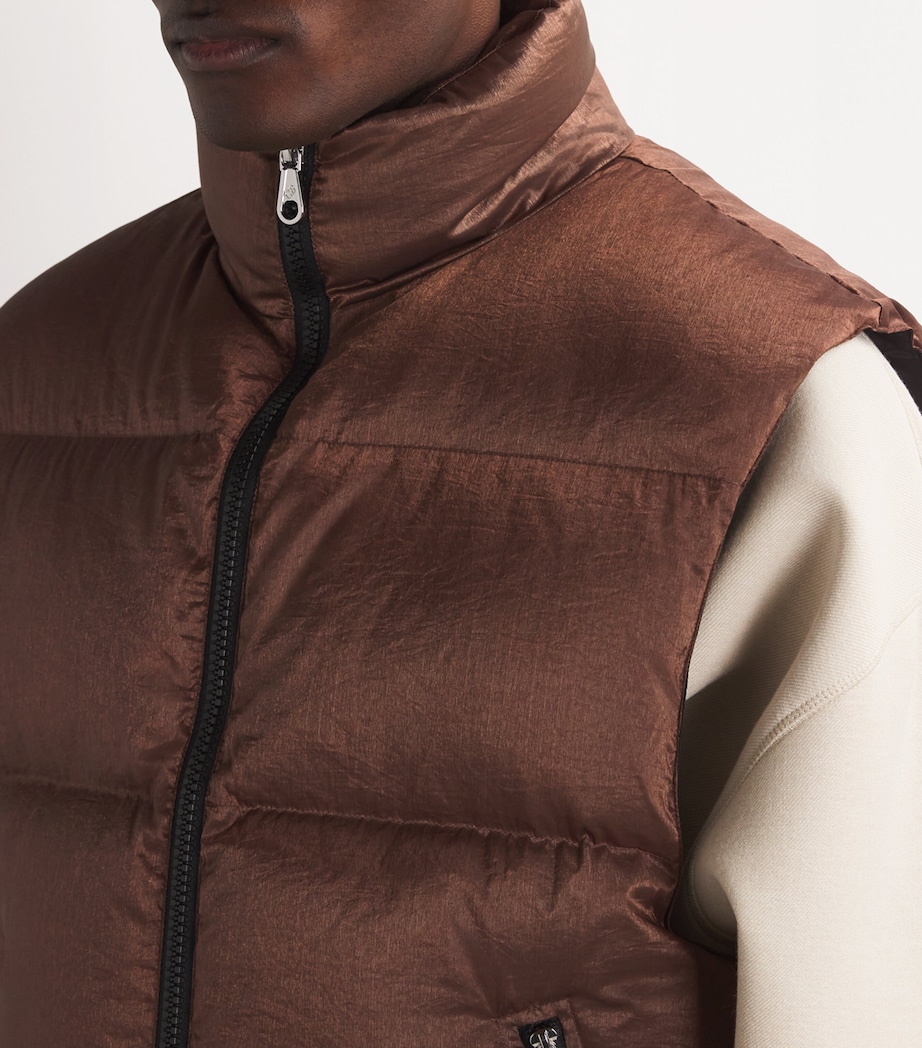COLE BUXTON Mens Down-Filled Gilet Copper Image 6