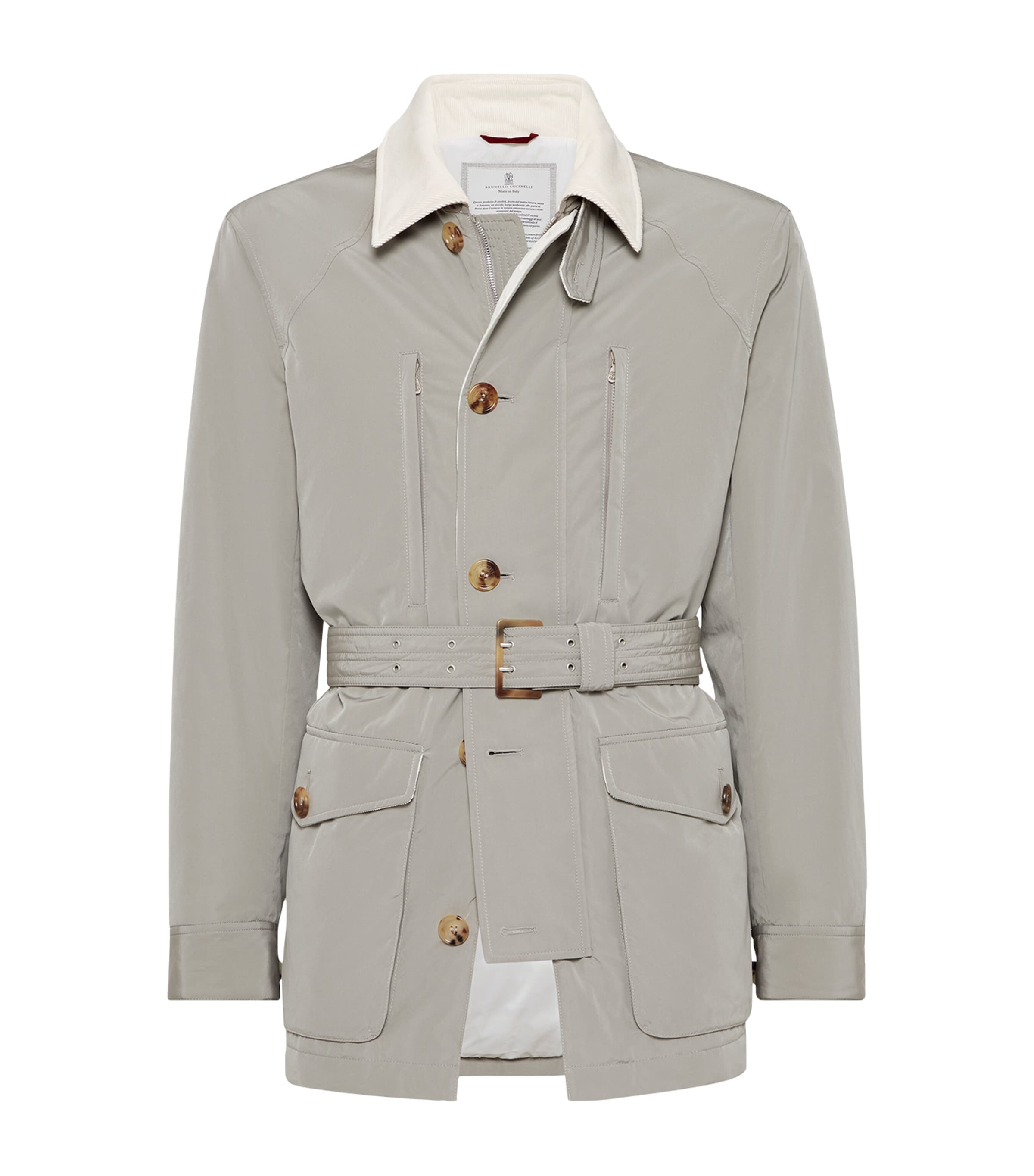Brunello Cucinelli Water-resistant Parka Jacket In Brown