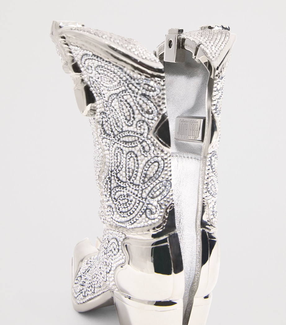 Crystal Cowboy Boot Austin Clutch Bag SRHMT RHINE MULTI Image 4
