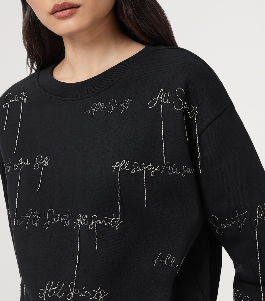 Embellished Separo Sweatshirt BLACK Image 6