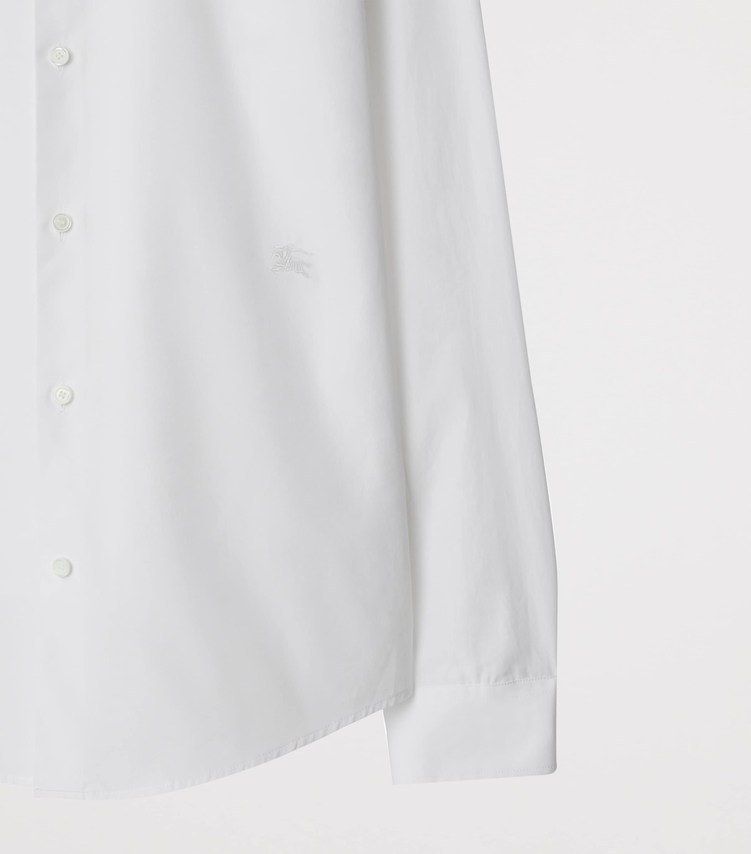 Cotton EKD-Embroidered Slim Shirt WHITE Image 6