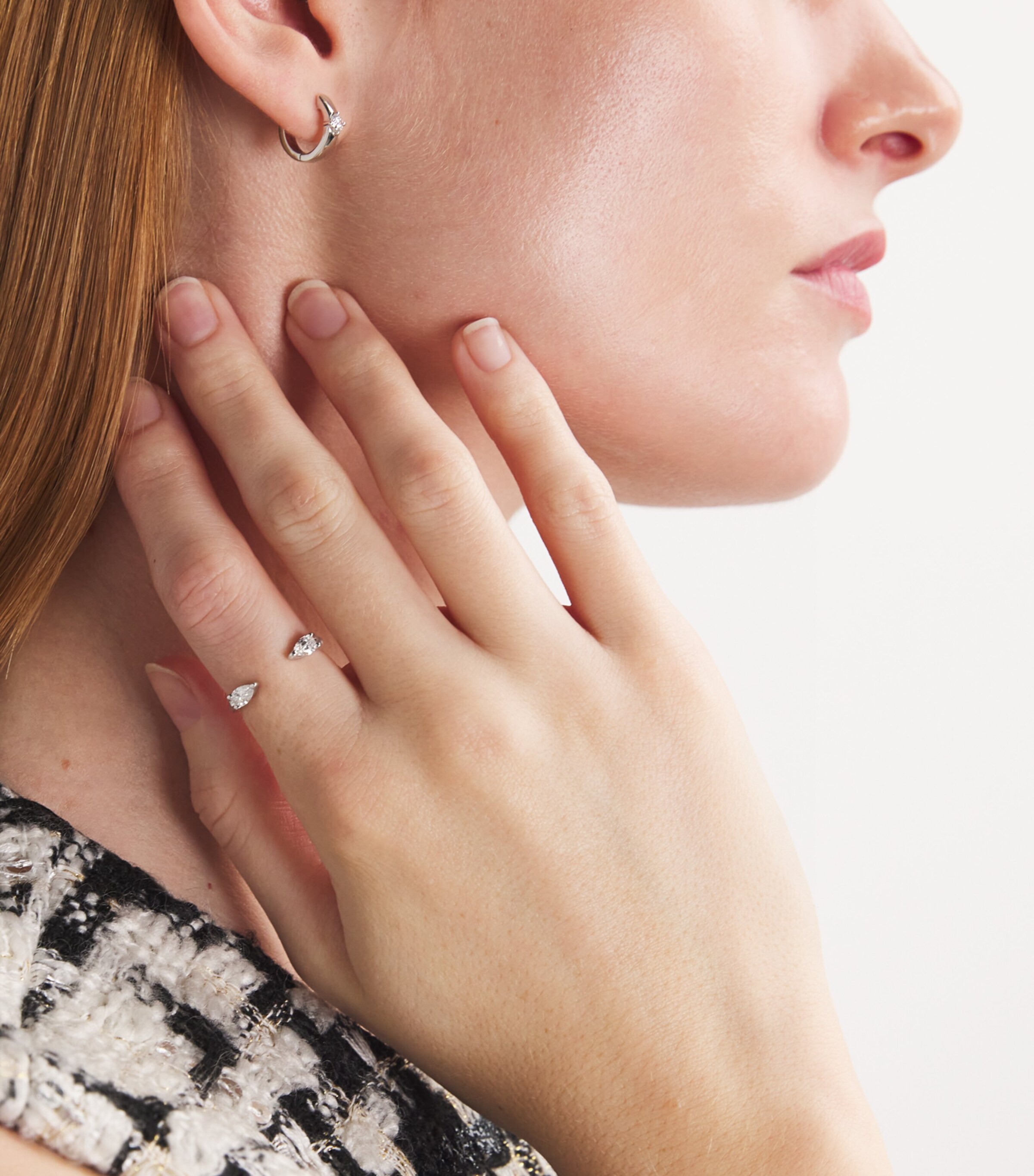 White Gold and Diamond Orbit Ring WHITE GOLD Image 5