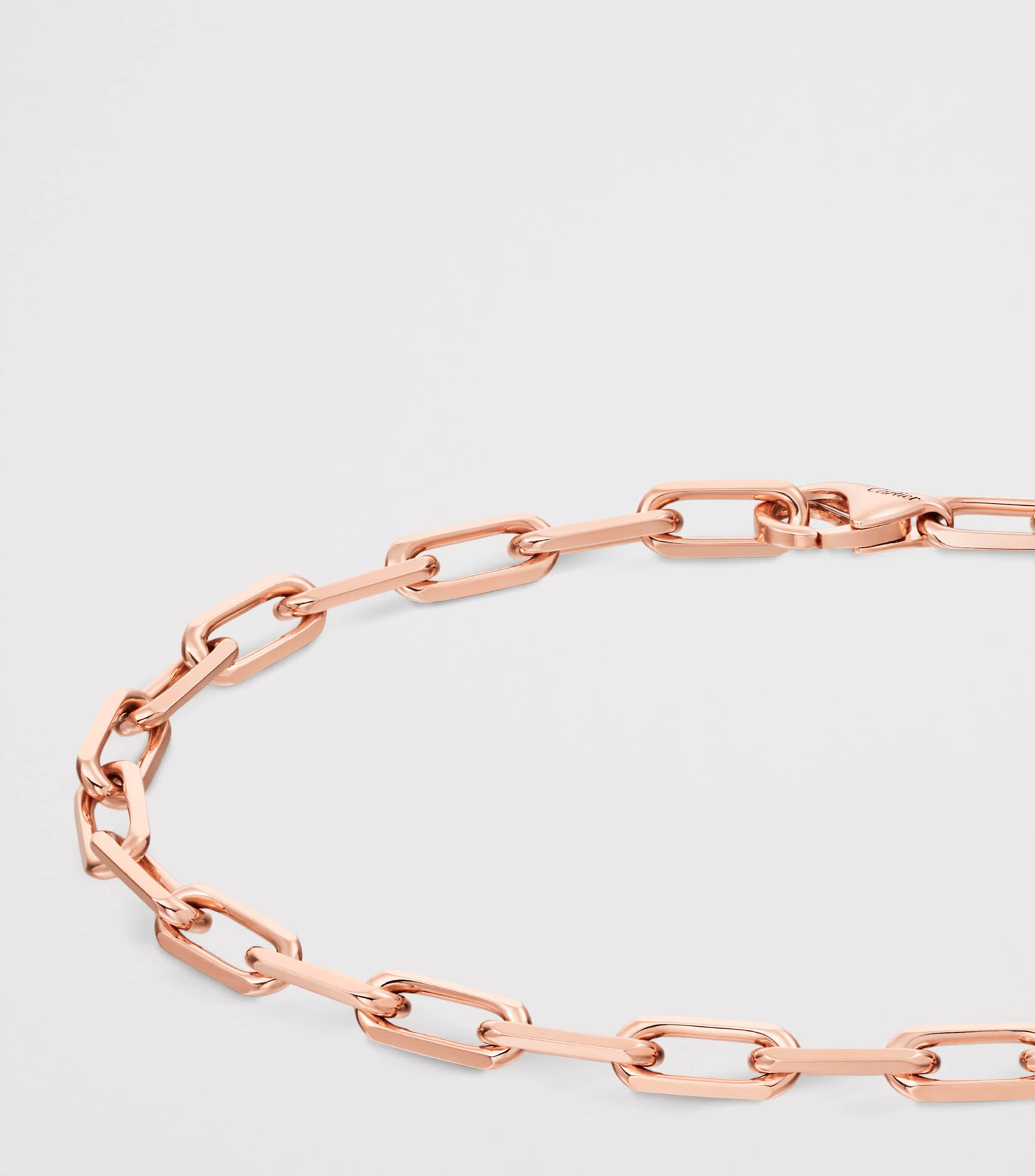 Small Rose Gold Santos de Cartier Chain Bracelet ROSE GOLD Image 3