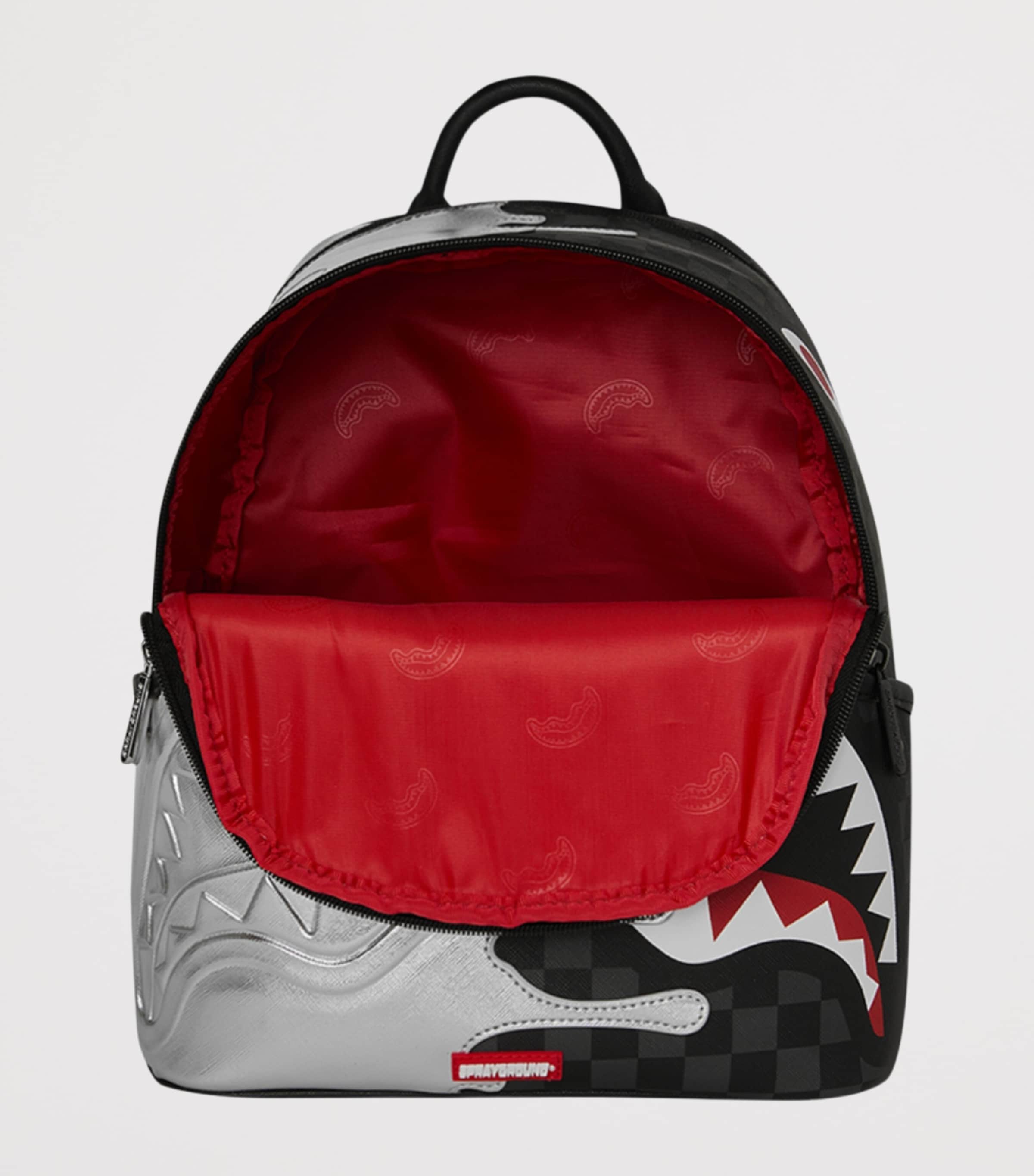 Sprayground Side Drip Savage Backpack Silver Side Drip Image 4