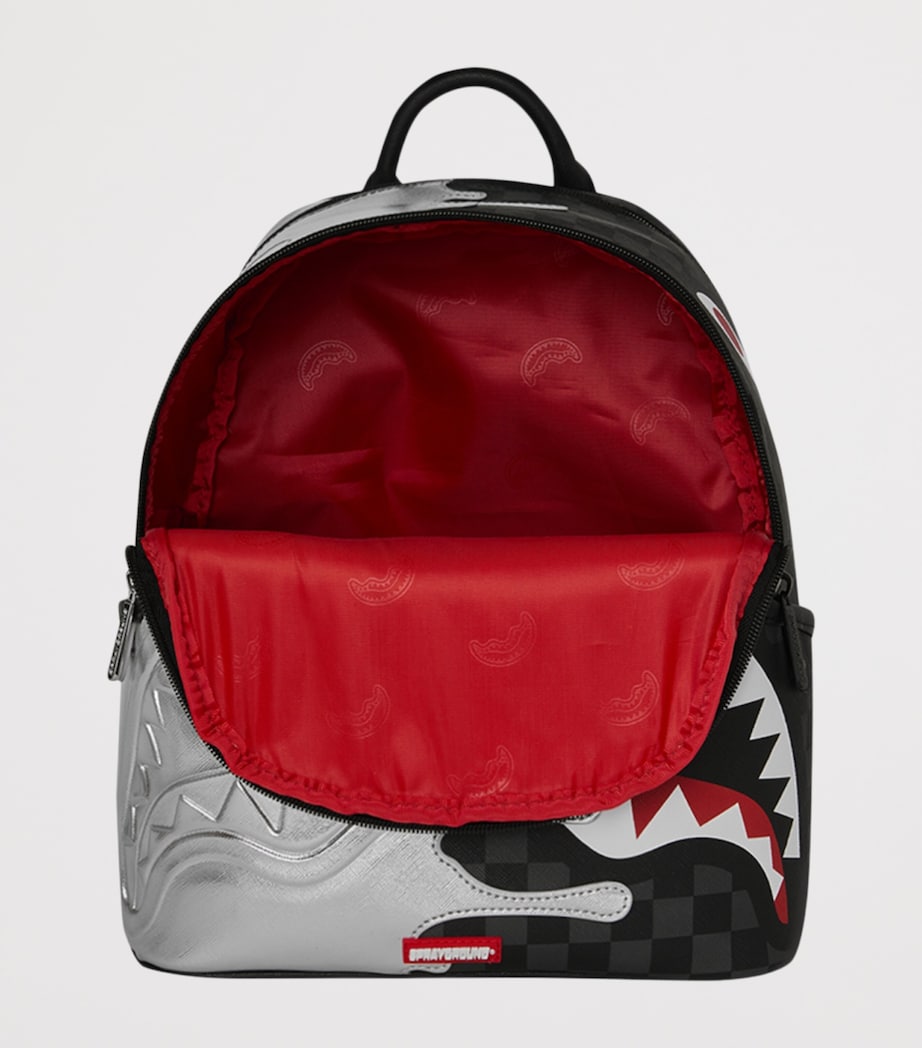 Sprayground Side Drip Savage Backpack Silver Side Drip Image 4
