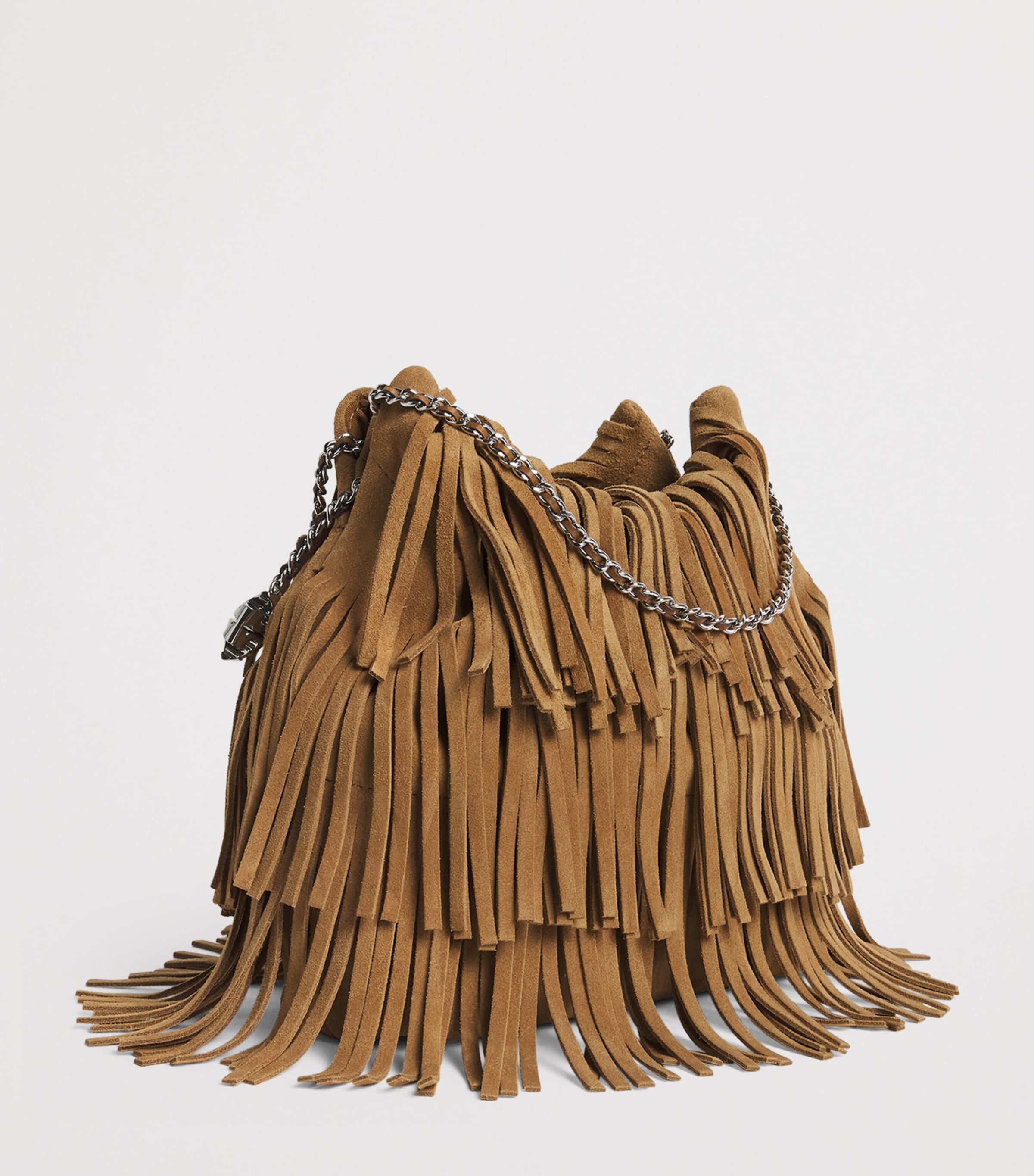 Mini Suede Fleming Top-Handle Bag WILD TABACCO Image 3