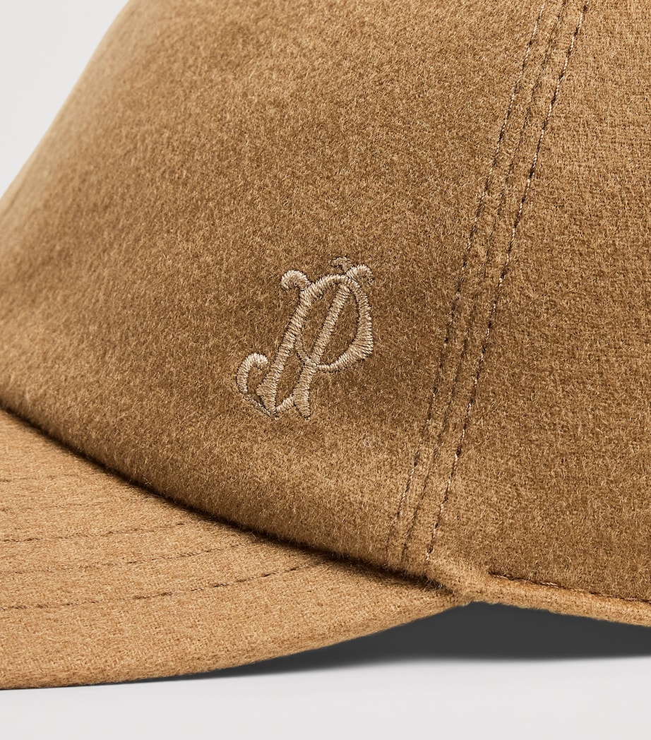 Purdey Cashmere Embroidered Baseball Cap Cam Image 4